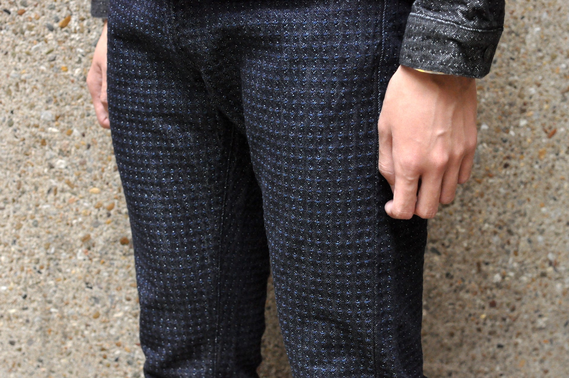 Studio D'Artisan 15oz Indigo Dyed Sashiko Denim (Slim Tapered Fit)