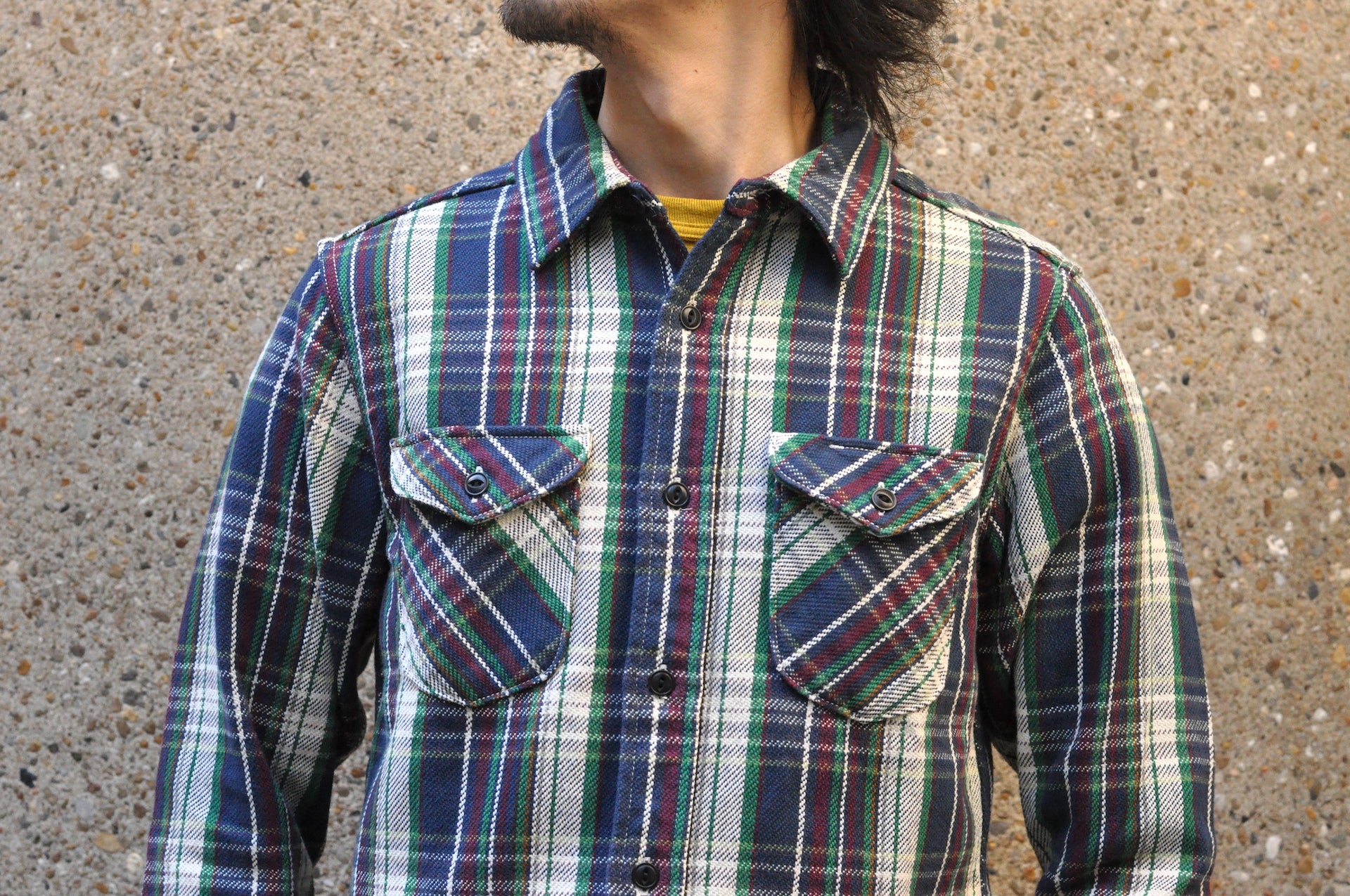 UES 14oz Heavyweight Selvage Flannel Workshirt (Peacock Green)