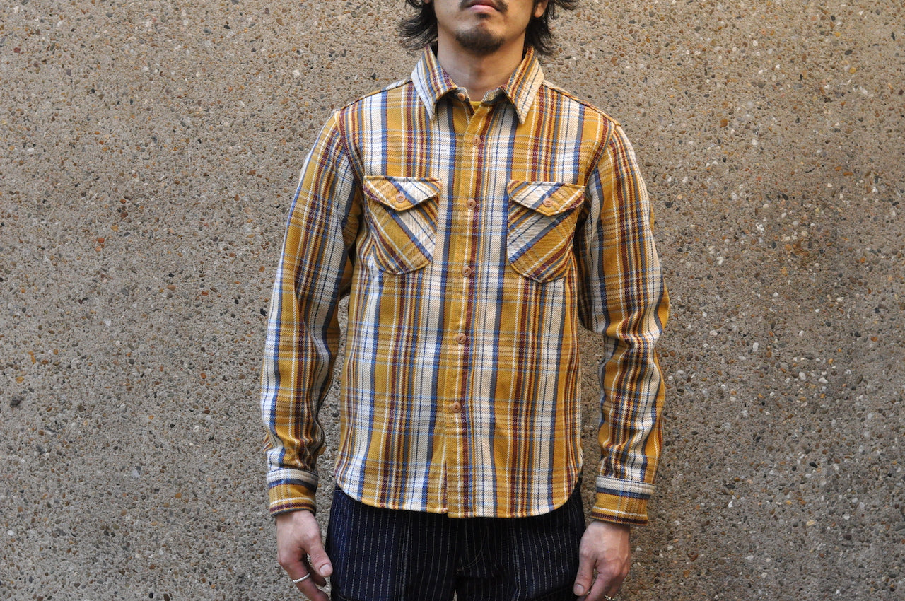 UES 14oz Heavyweight Selvage Flannel Workshirt (Sunrise Yellow)