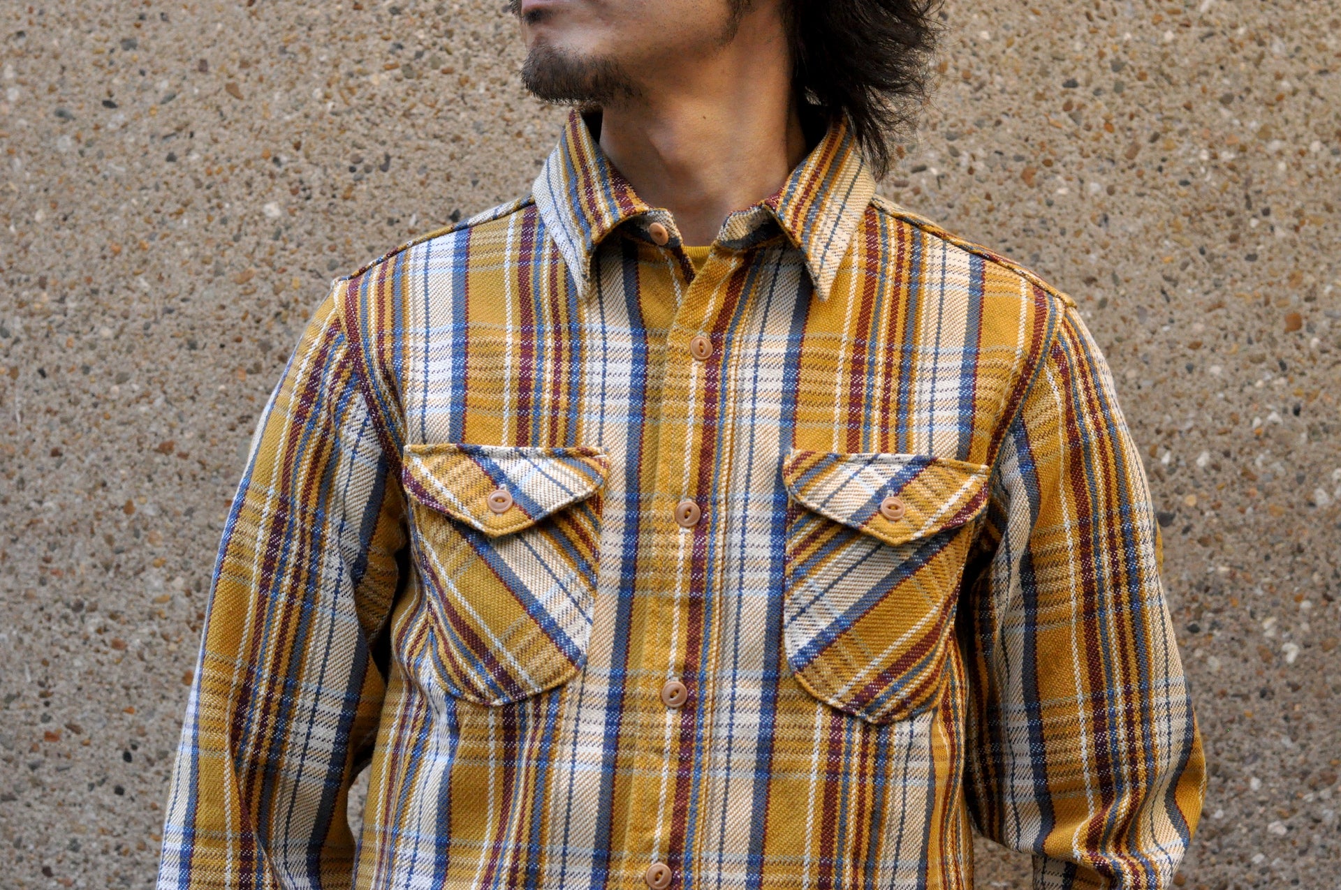 UES 14oz Heavyweight Selvage Flannel Workshirt (Sunrise Yellow)