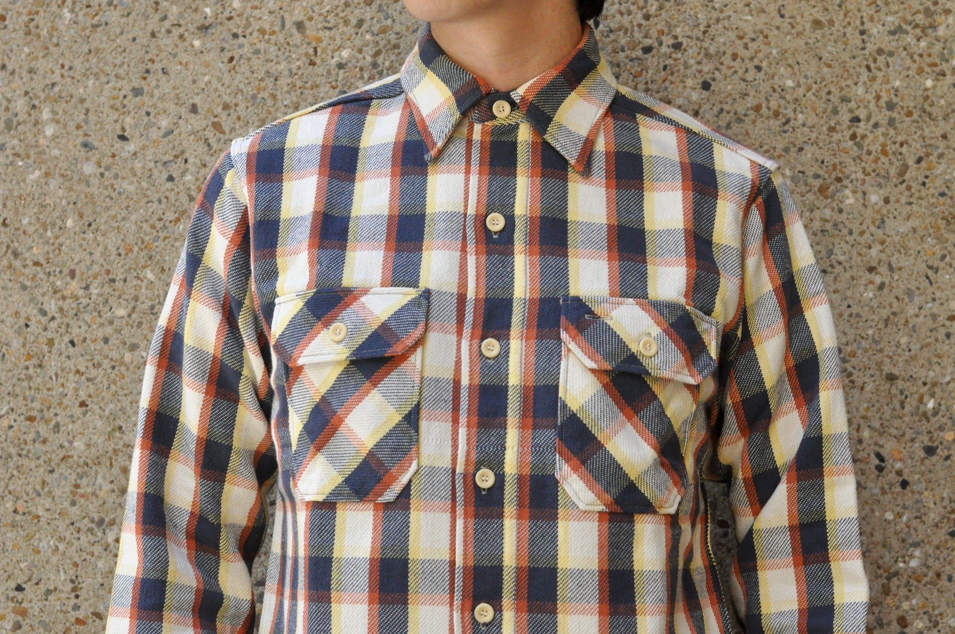 Warehouse 11oz Type E Selvage Flannel Workshirt (Pineapple Yellow)