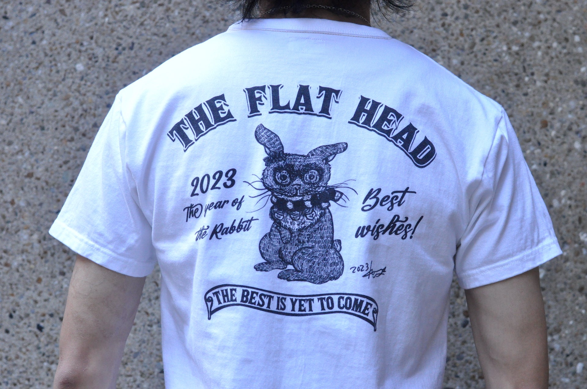 The Flat Head X Miwa Komatsu 9oz "Year of The Rabbit" Loopwheeled Tee
