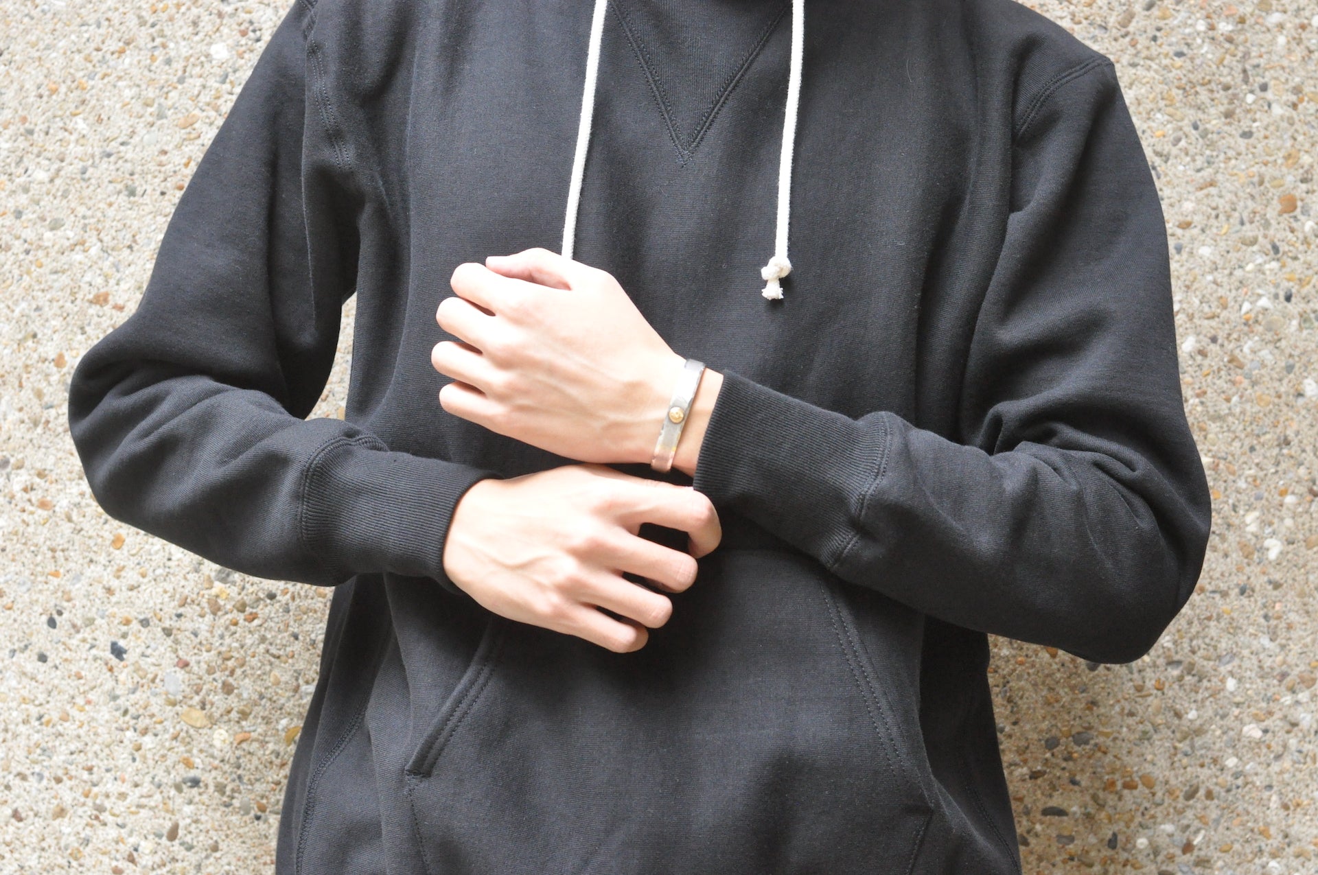 BONCOURA Heavyweight "Indigo Stained" Loopwheeled Pullover (Black)
