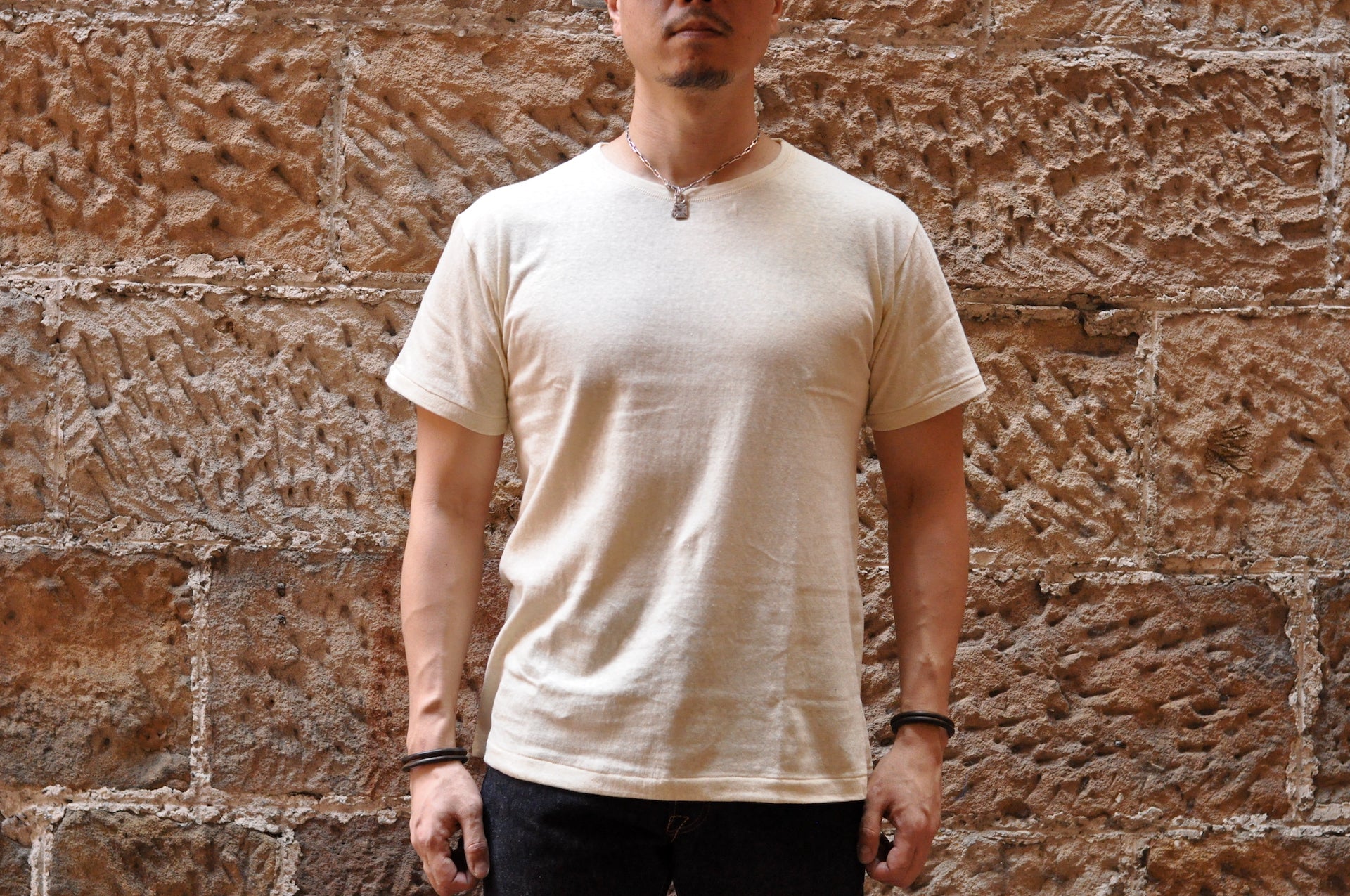 Warehouse 5oz USN "Skivvy" Loopwheeled Tee (Beige)