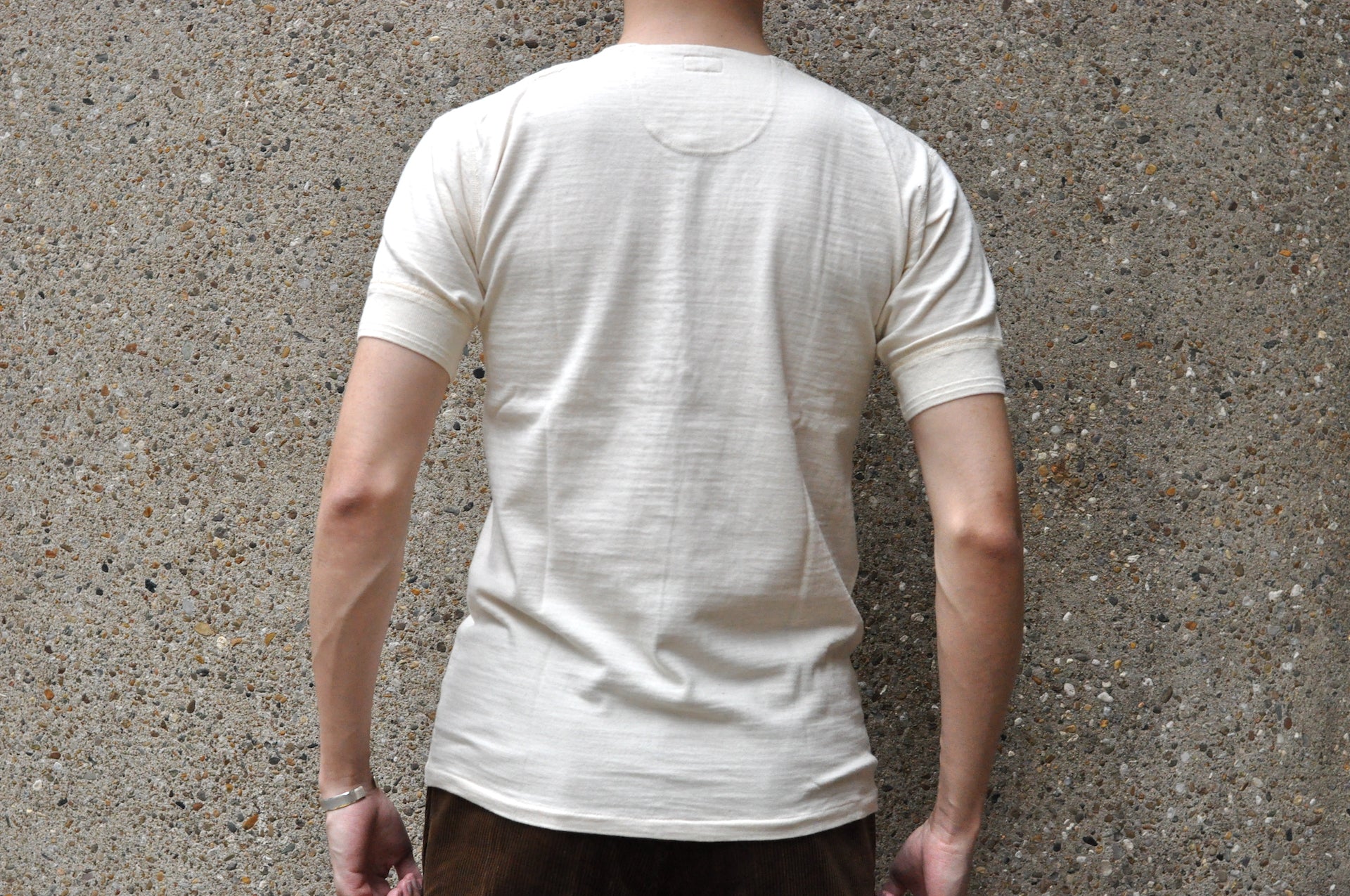 Stevenson Overall Co. 7oz Super Slow Loopwheeled SideFlex Henley Tee (Oatmeal)