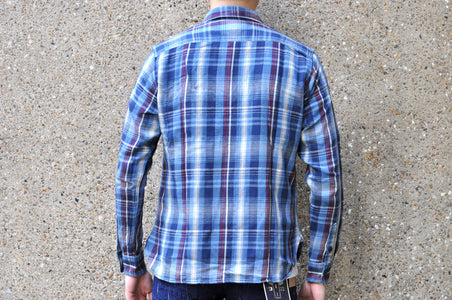 Studio D'Artisan 8oz 'All-Season' Indigo Flannel Workshirt