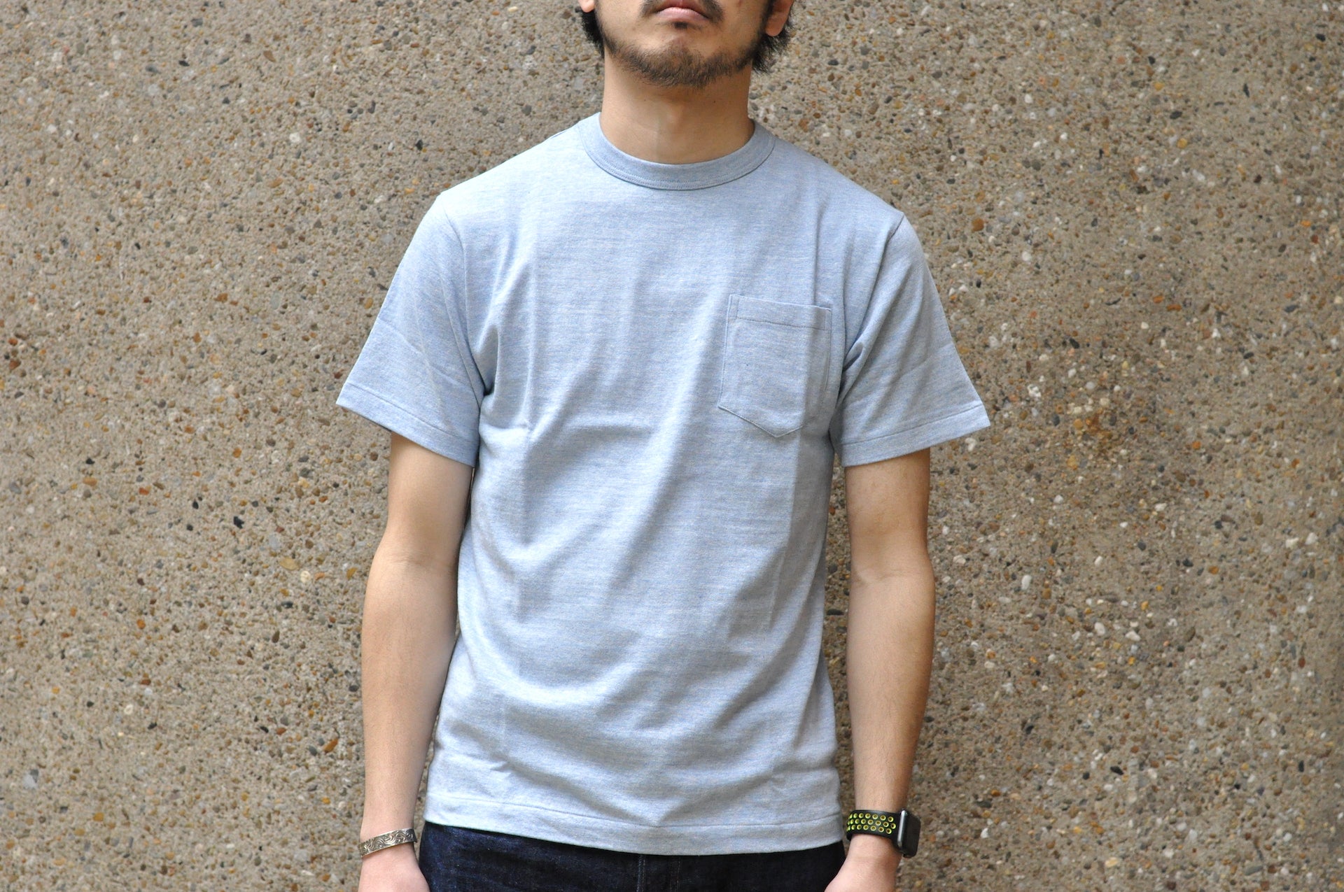 Warehouse 5.5oz Heather Athletic Loopwheeled Pocket Tee