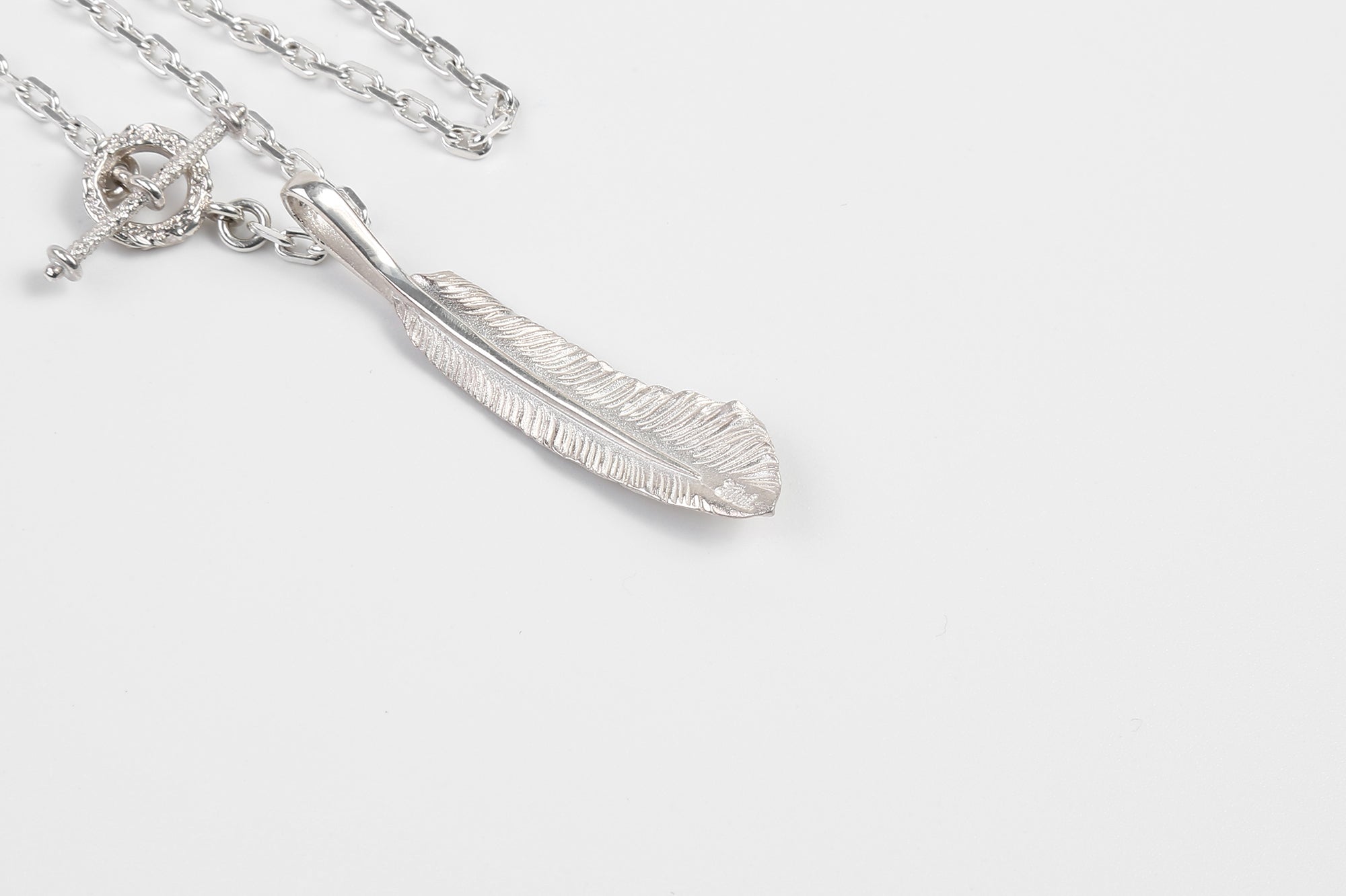 Legend "X-Small Feather" Silver Pendants