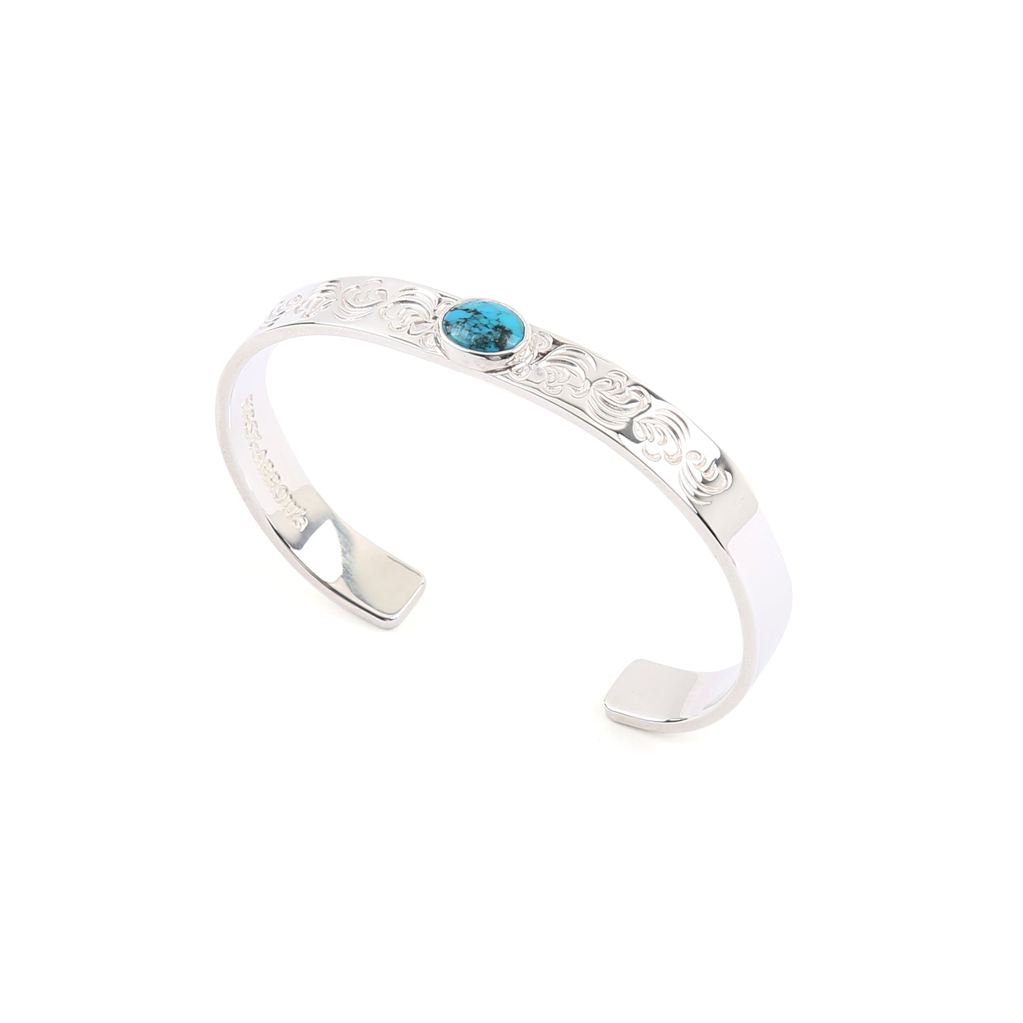 First Arrow's 8mm Arabesque Bangle with Turquoise