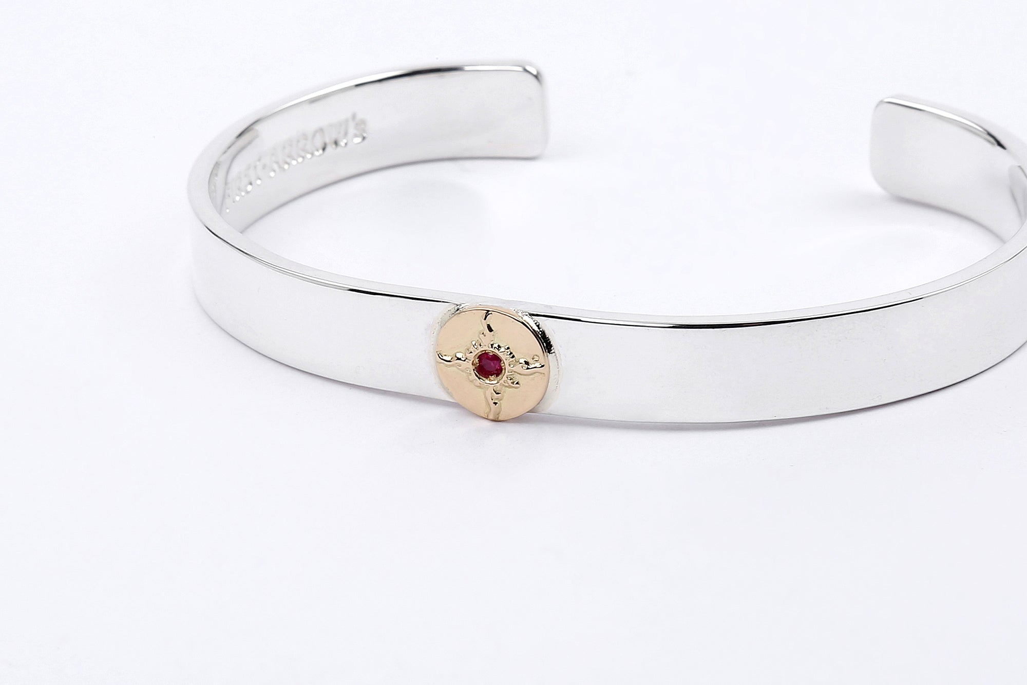 First Arrow's ’18k Gold Ruby Sunburst’ 8mm Bangle (Special Edition)