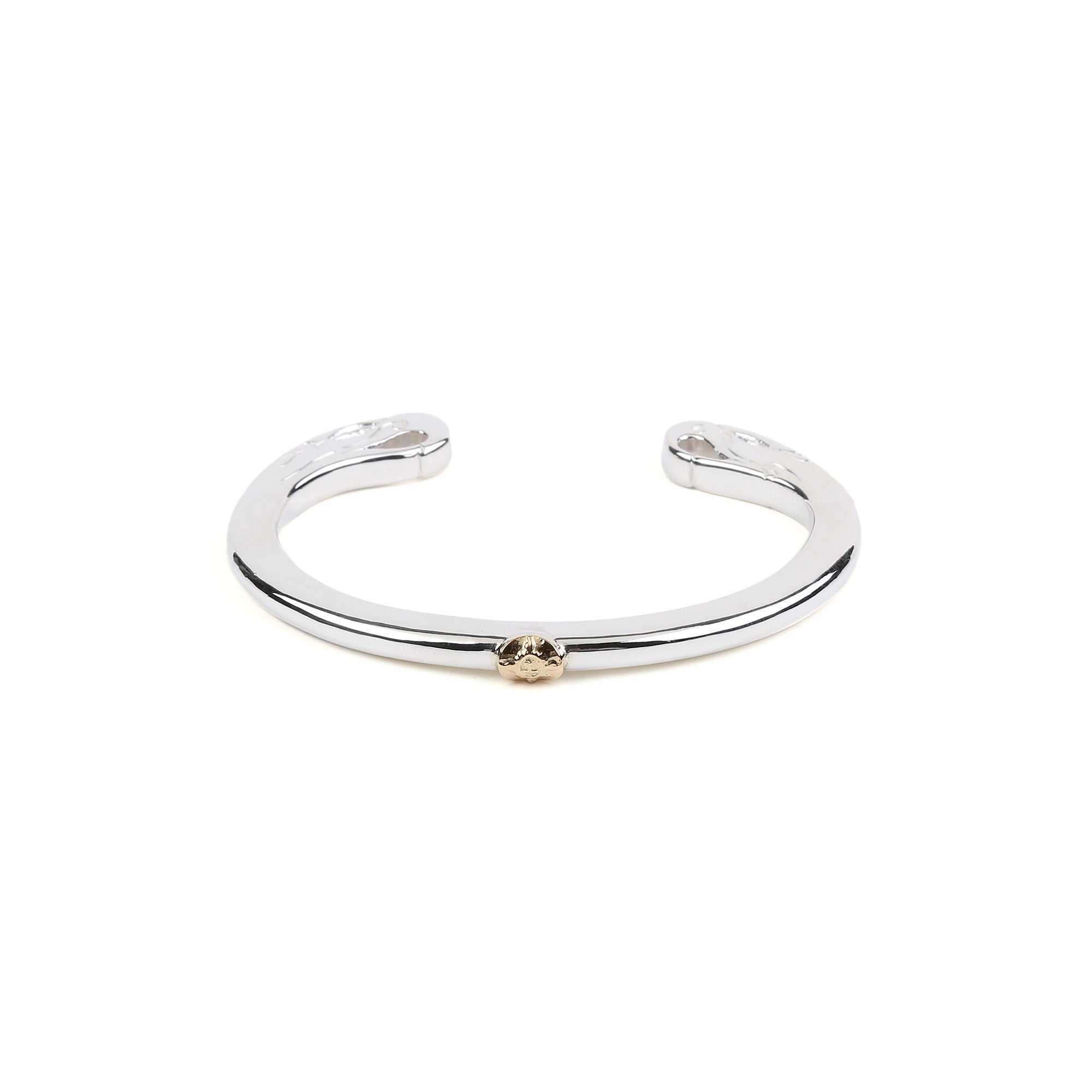 First Arrow's "Double Eagle's Head" Bangle With 18K Gold Emblem (BR-195)