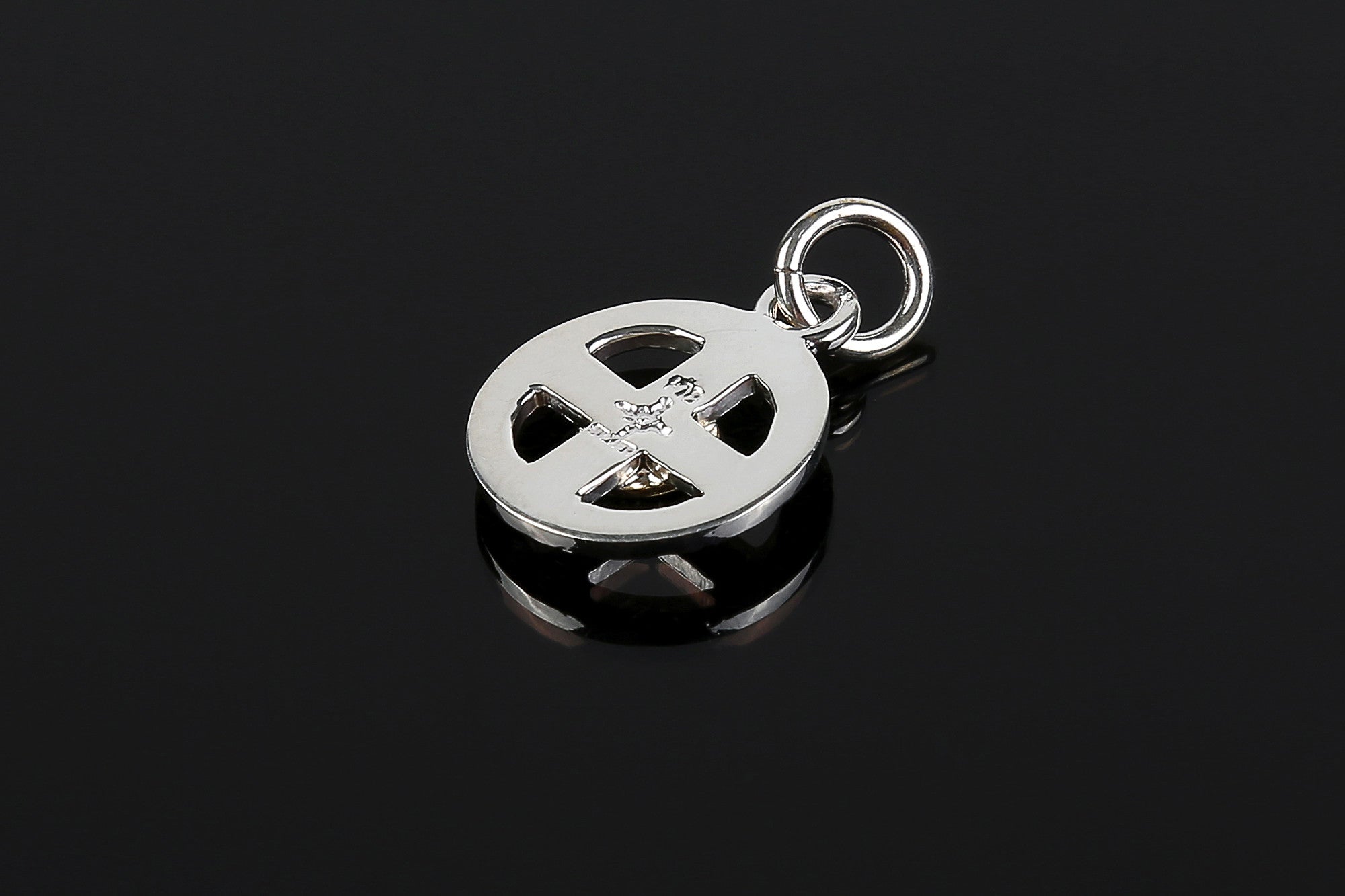 First Arrow's Silver 'Medicine Wheel’ with 18k Gold Emblem Mini Pendant
