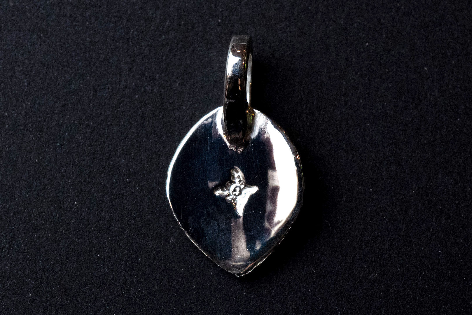 First Arrow's Silver Medium Size "Heart Feather" Pendant (P-523)