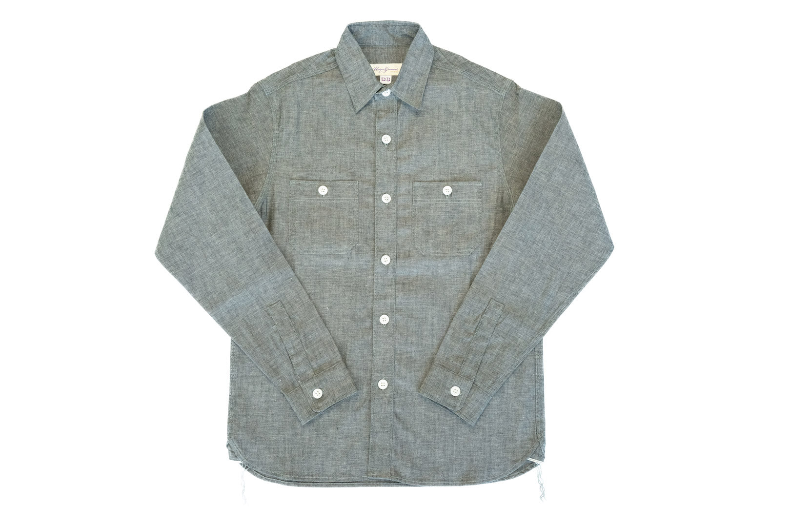 Unique Garment 9oz 'Stanley' Selvage Chambray Work Shirt (Grey)