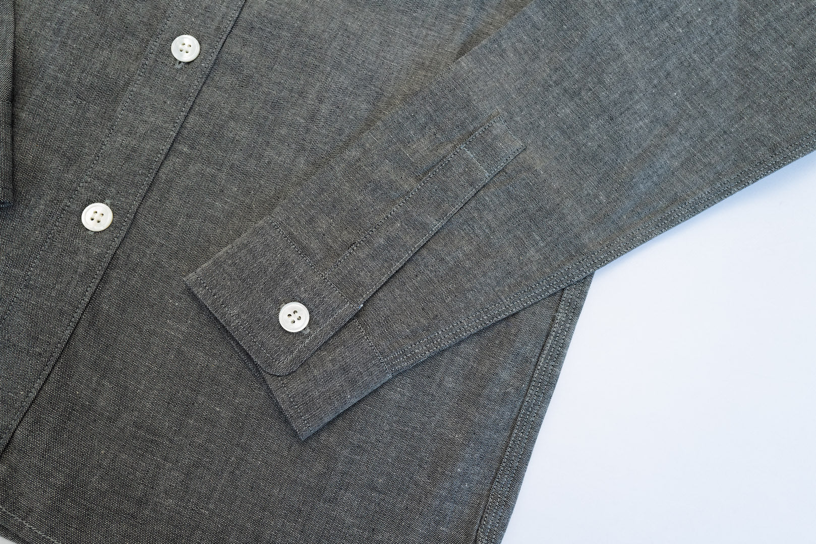 Unique Garment 9oz 'Stanley' Selvage Chambray Work Shirt (Grey)