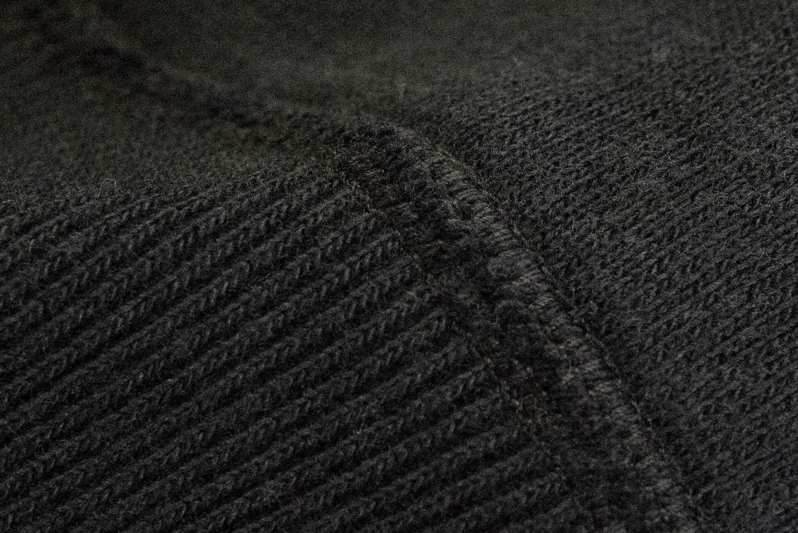 The Flat Head 11oz "Flat-Seamer" Super-Slow Loopwheeled Sweatshirt (Pure Black)
