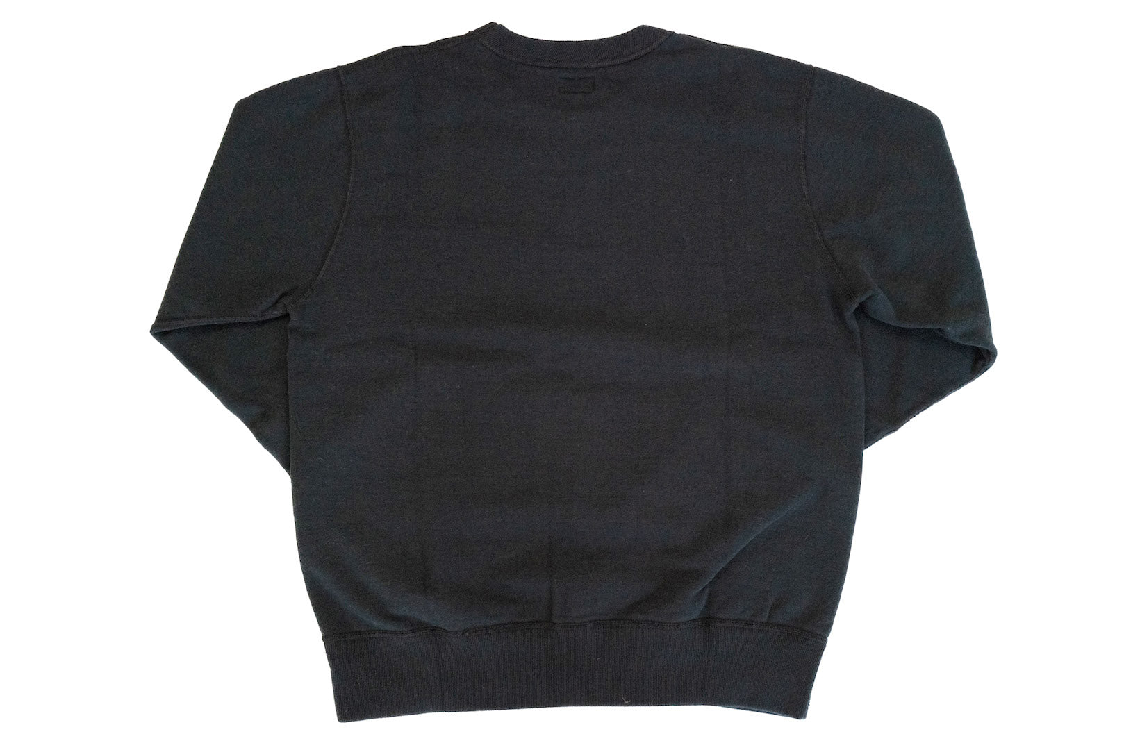 The Flat Head 11oz "Flat-Seamer" Super-Slow Loopwheeled Sweatshirt (Pure Black)