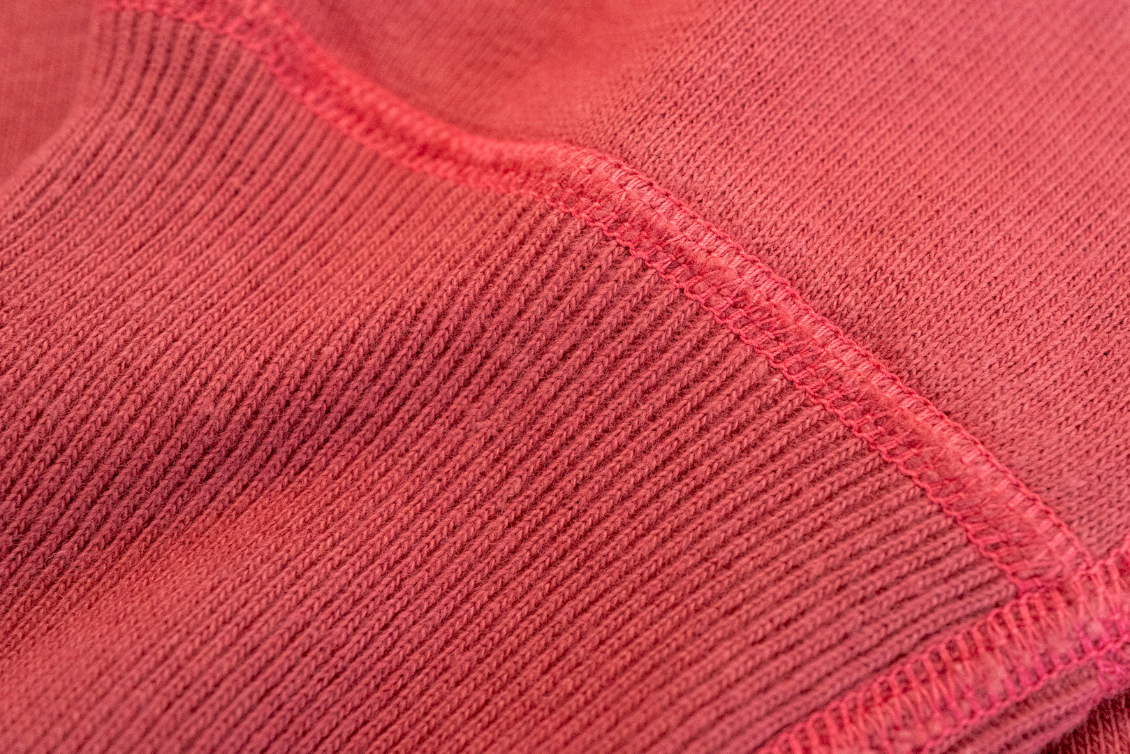 The Flat Head 11oz "Flat-Seamer" Super-Slow Loopwheeled Sweatshirt (Pale Red)
