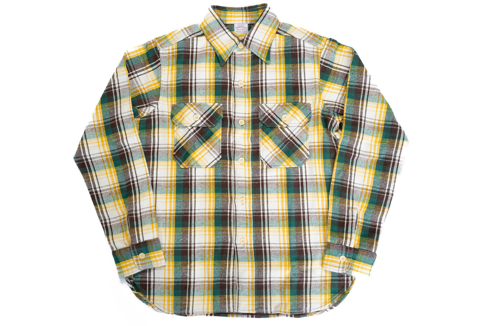 Warehouse LOT.3104 11oz Type B Selvage Flannel Workshirt (Pineapple)