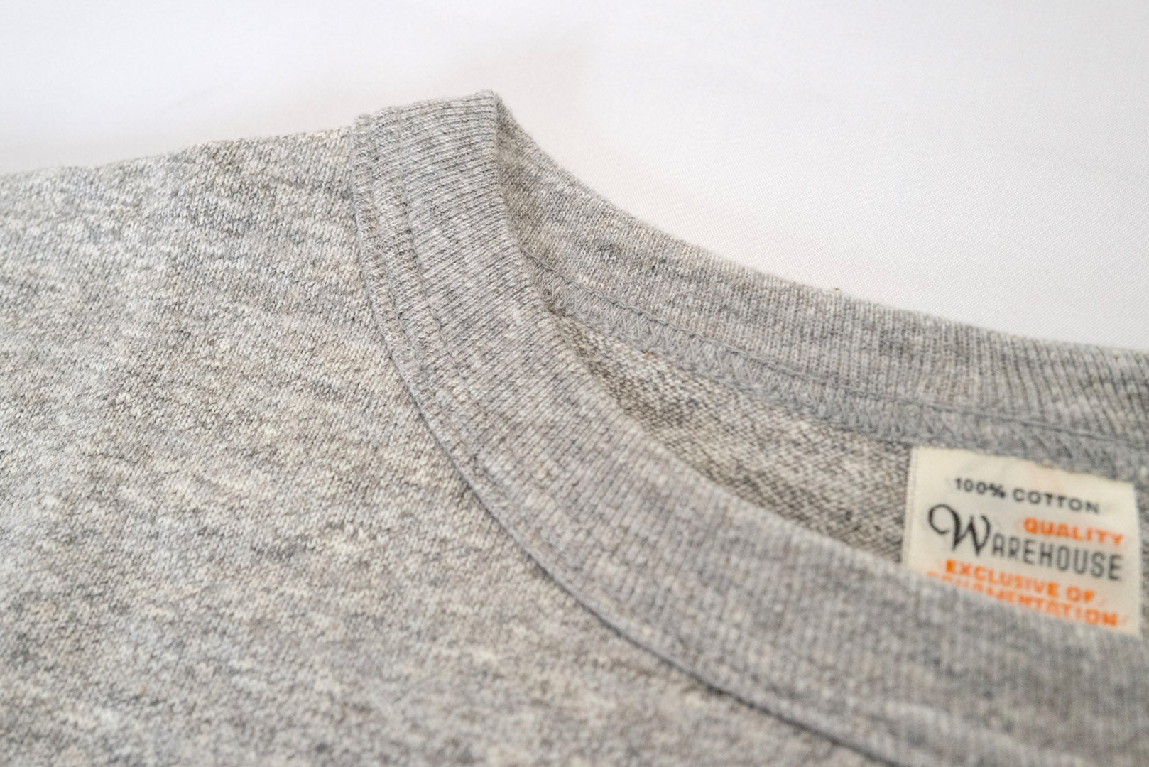 Warehouse "Bamboo Textured" 3/4 Sleeve Baseball Tee (Heather Grey X Black)