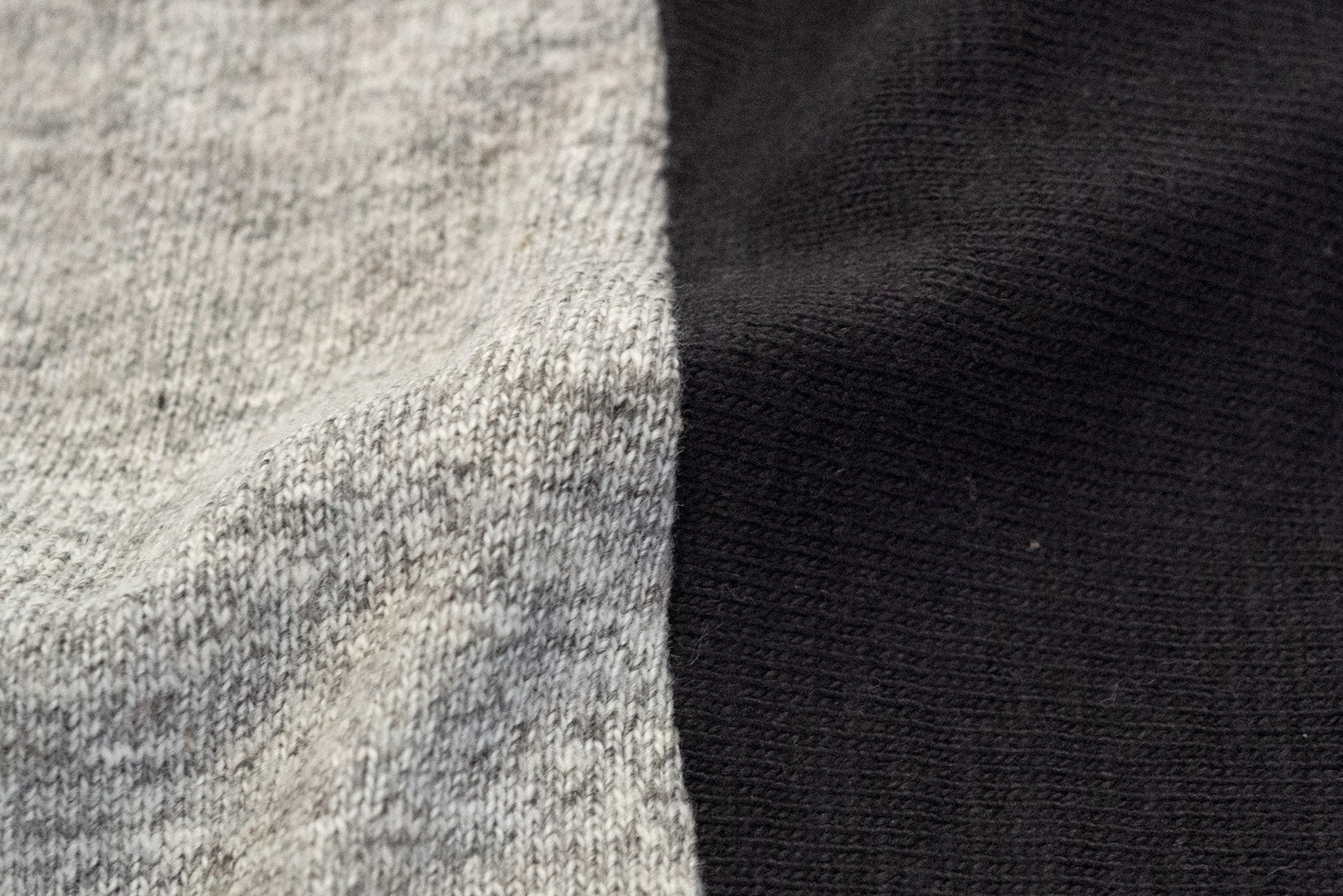 Warehouse "Bamboo Textured" 3/4 Sleeve Baseball Tee (Heather Grey X Black)