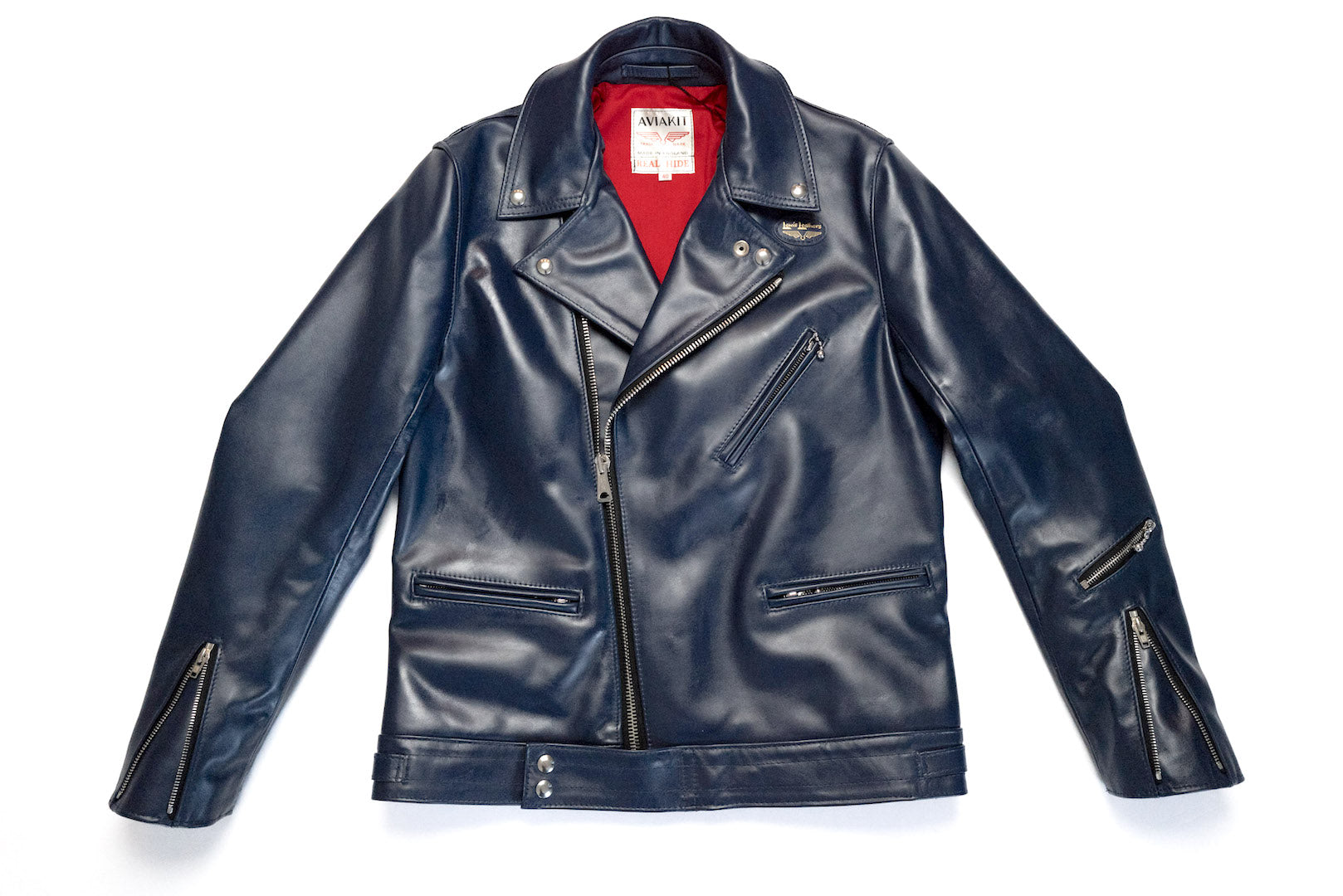 Lewis Leathers 441T Navy Horsehide 'Cyclone' Jacket (Tight fit 