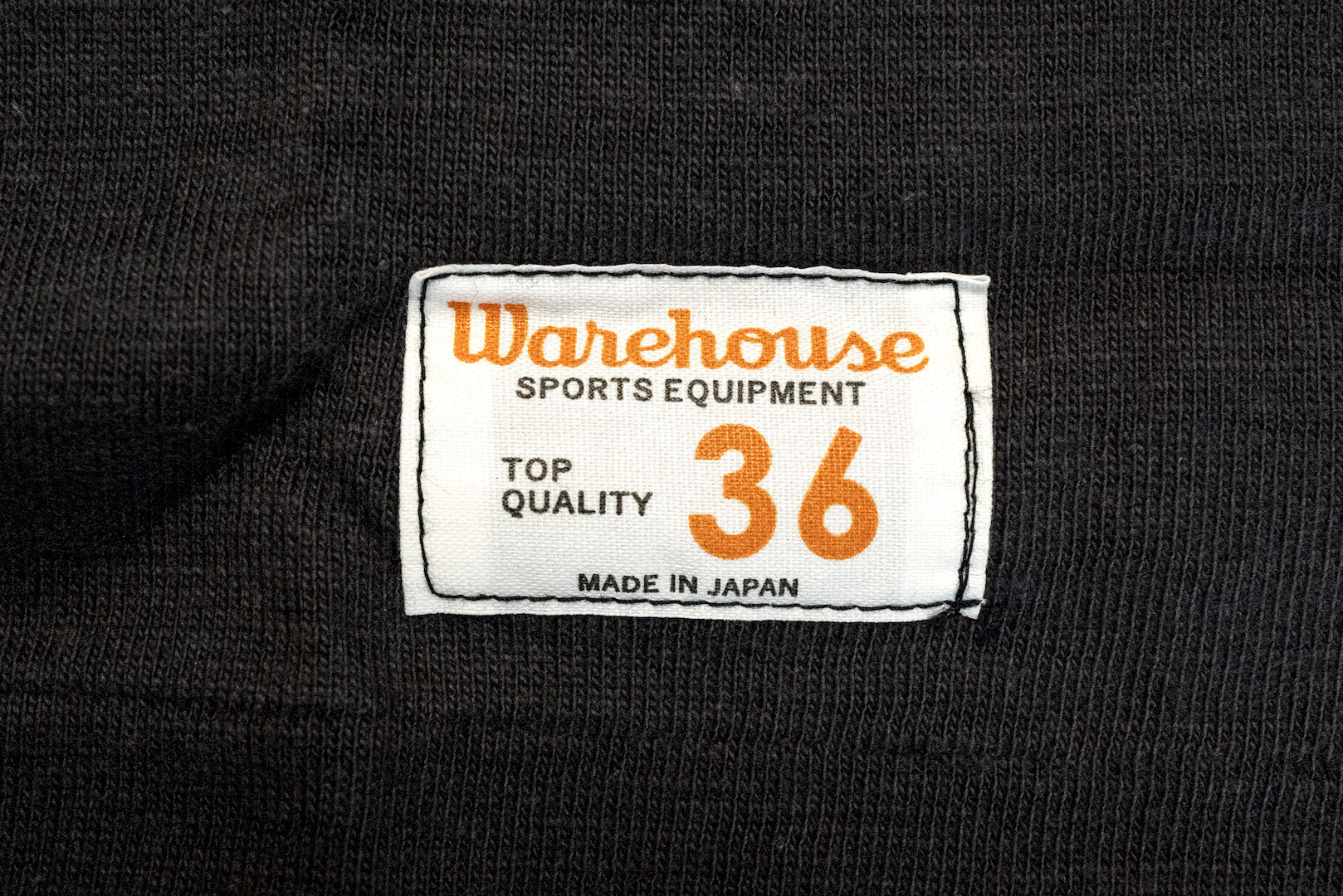 Warehouse "Bamboo Textured" 3/4 Sleeve Football Tee (Black)