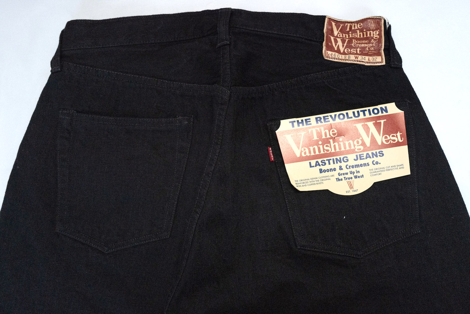 Freewheelers 14oz 601RB "Motor Psyclone" Black Denim (Modern Straight Fit)