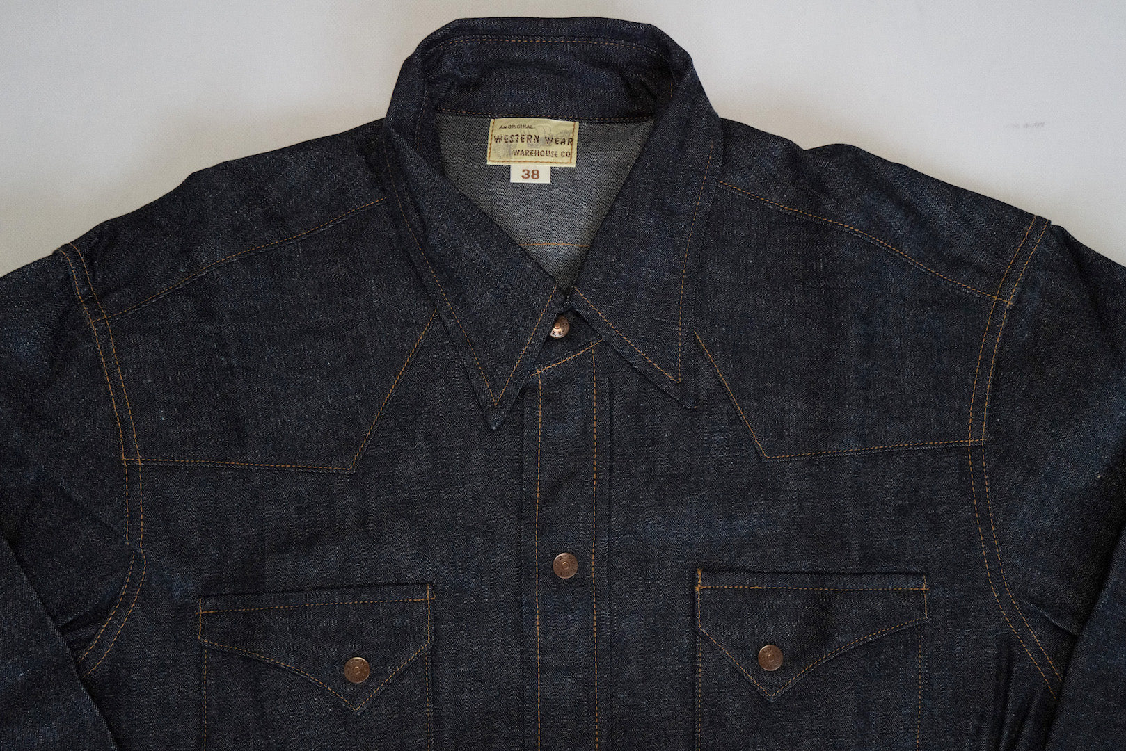 Warehouse 9oz Indigo Denim "Hippie" Western Shirt