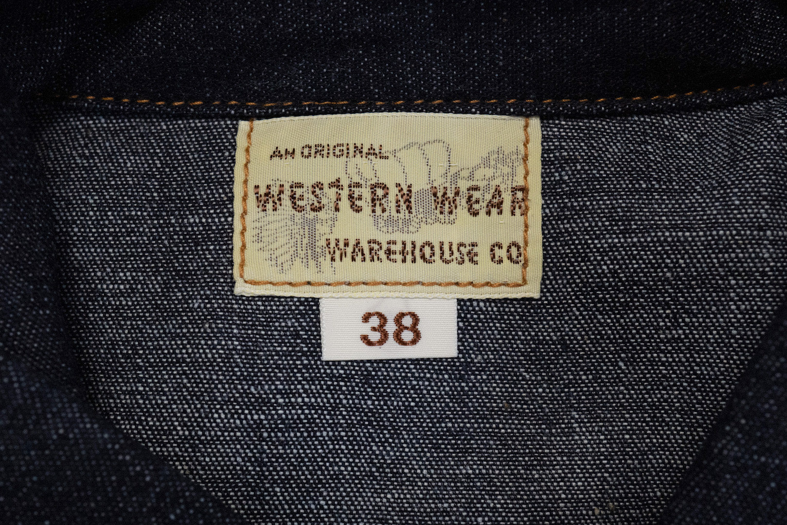 Warehouse 9oz Indigo Denim "Hippie" Western Shirt