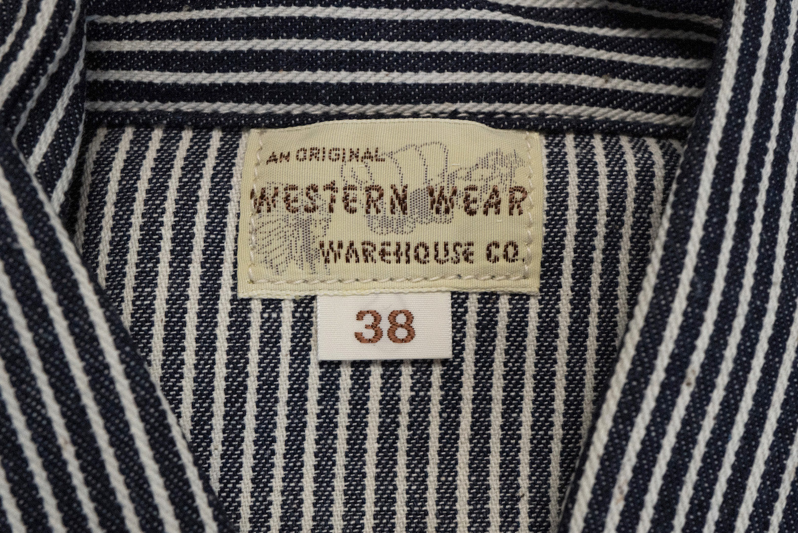 Warehouse 9oz Indigo Hickory "Hippie" Western Shirt
