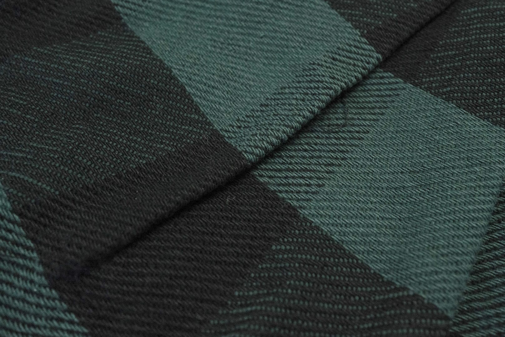 Japan Blue Medium Weight Tartan Flannel Shorts (Forest Green)