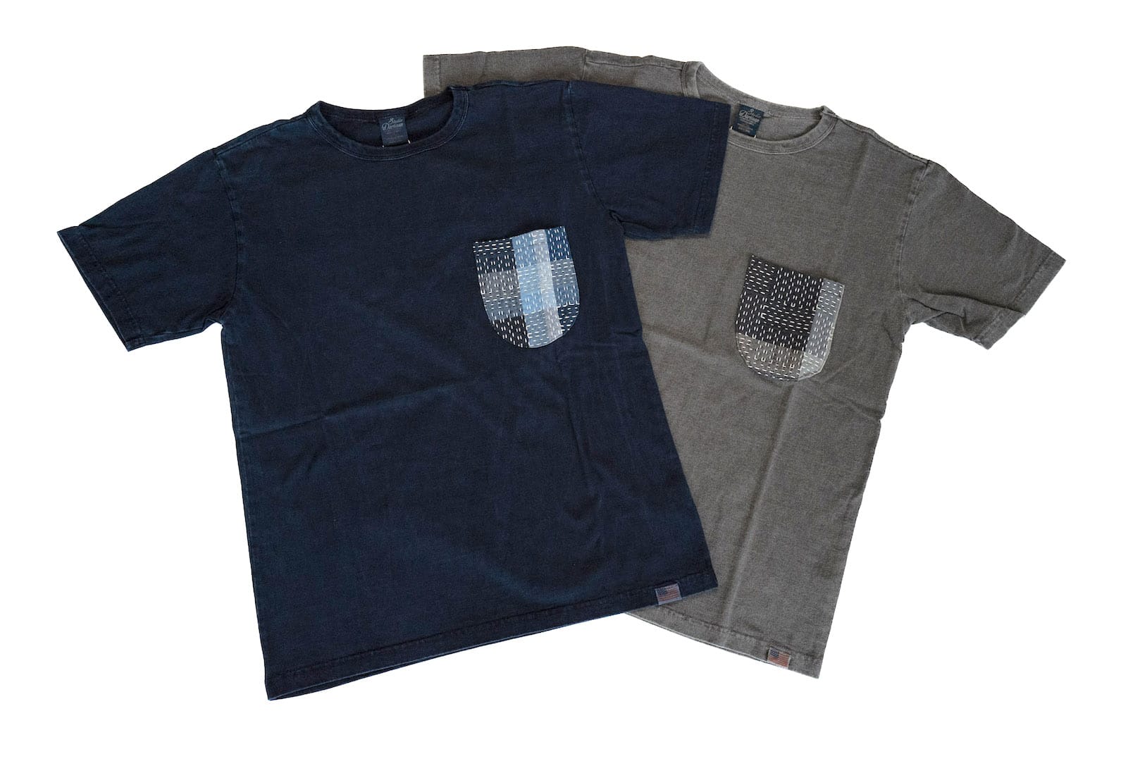 Studio D'Artisan "Noragi Sashiko" Loopwheeled Pocket Tee (Grand Indigo)