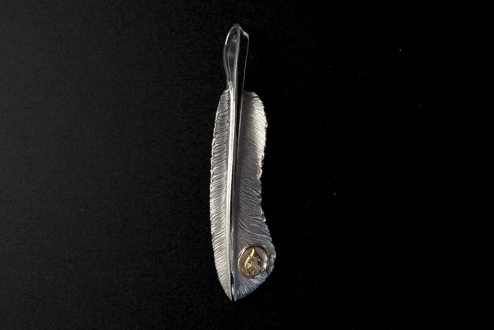 Legend "Large Feather" Pendant with 22k Gold Emblem (Special Edition)