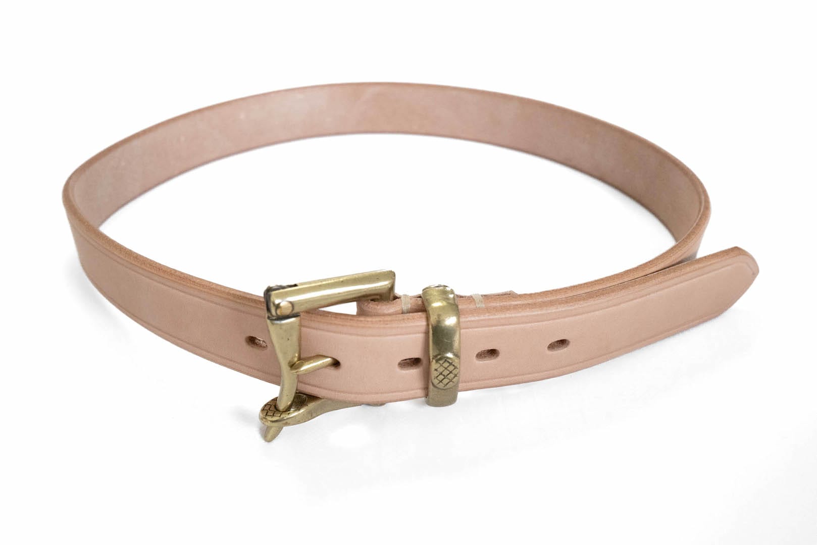 Inception by Accel Company Fireman Buckle Saddle Leather Belt (Natural)