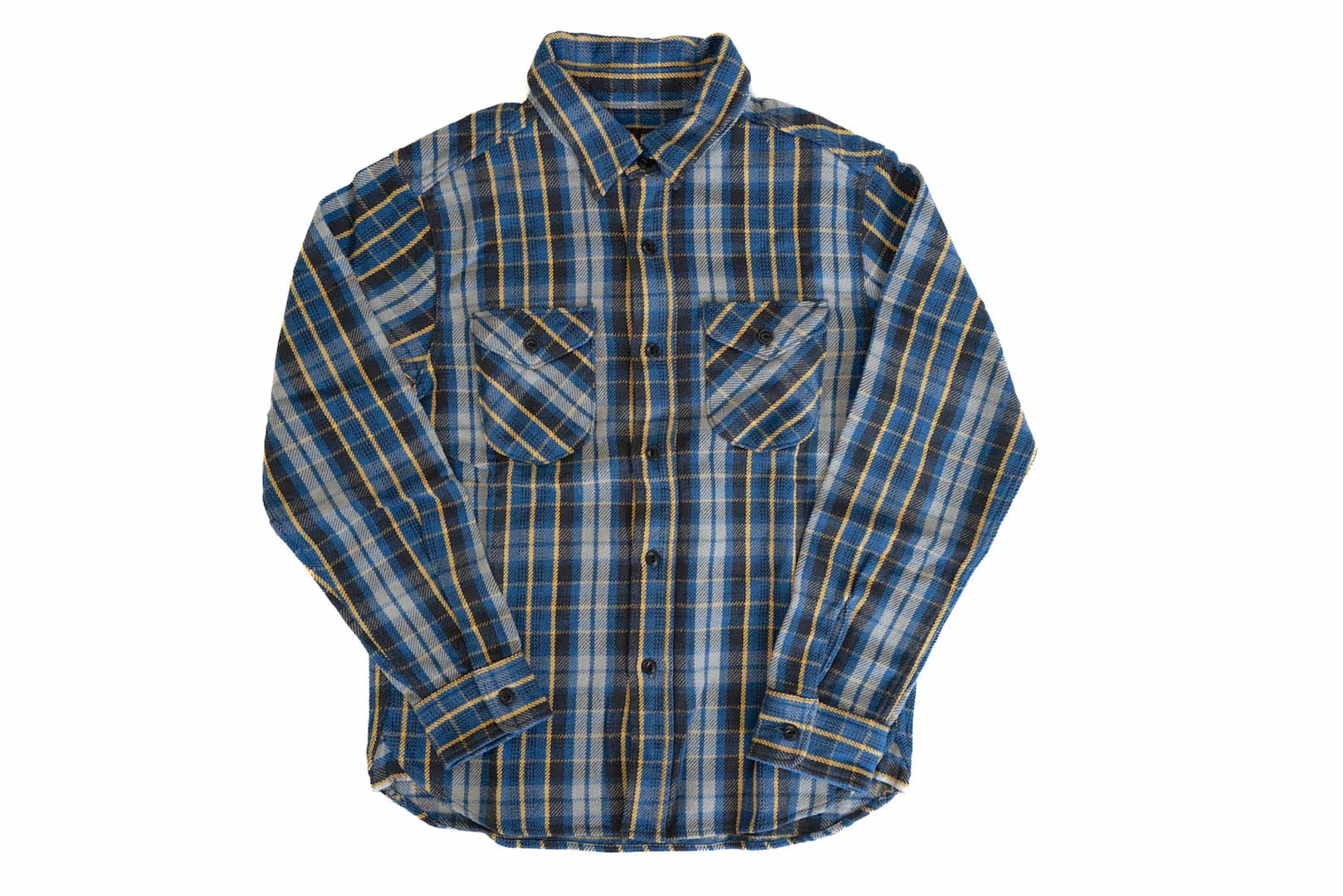 UES 14oz Heavyweight Selvage Flannel Workshirt (Pacific Blue)