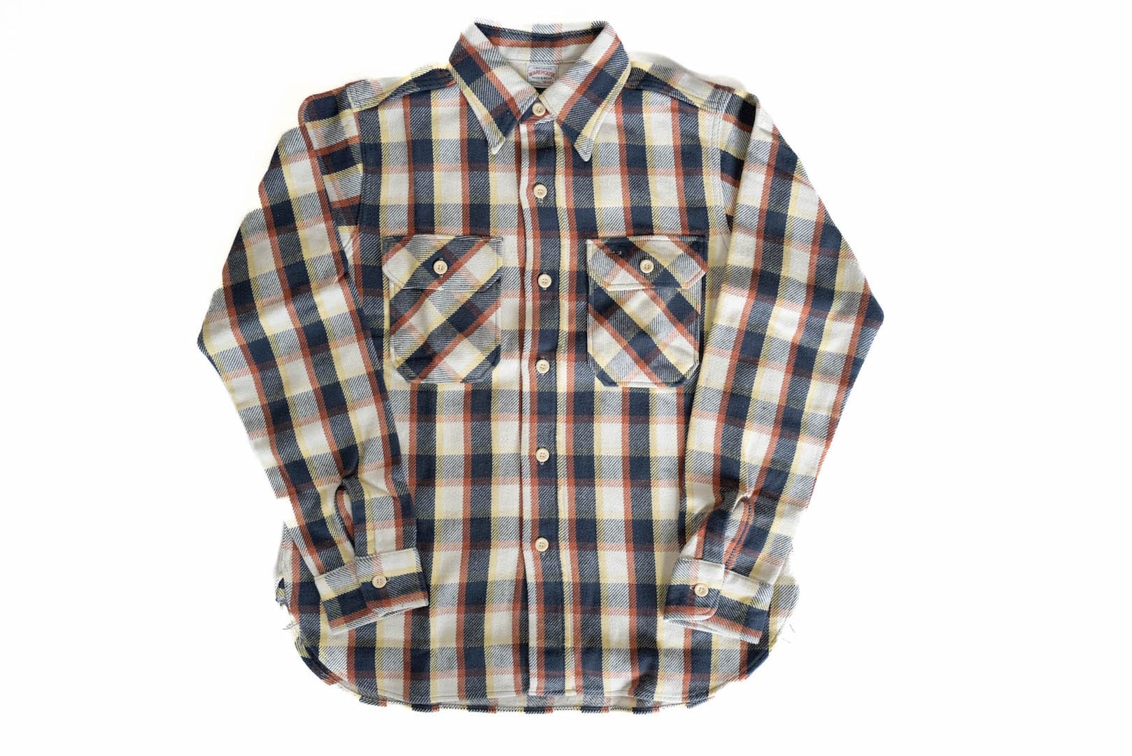 Warehouse 11oz Type E Selvage Flannel Workshirt (Pineapple Yellow)