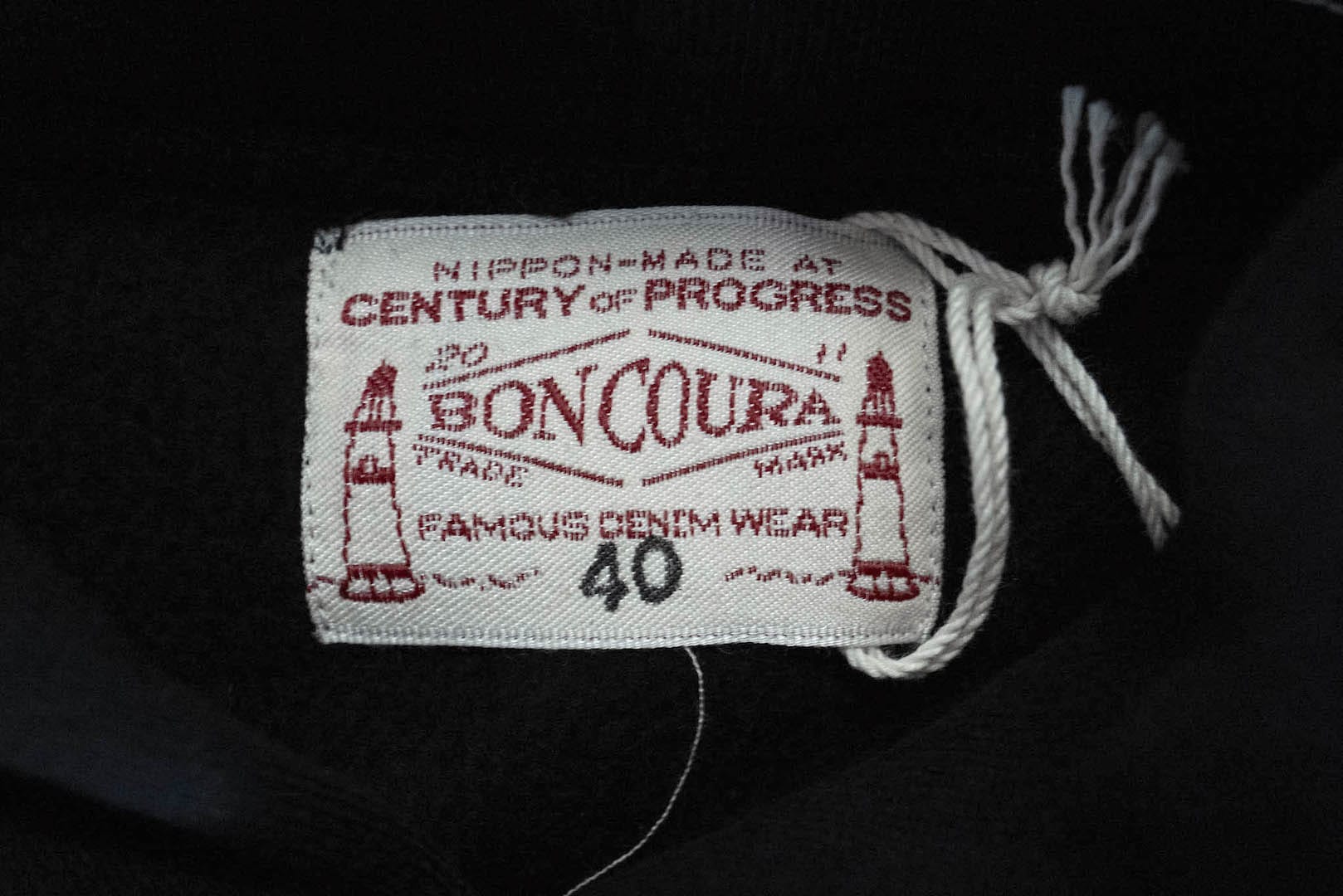 BONCOURA Heavyweight "Indigo Stained" Loopwheeled Pullover (Black)