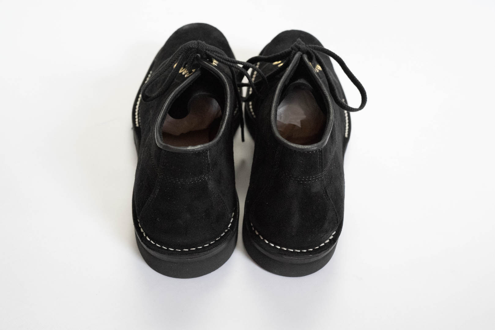 The Flat Head 'Kudu' Suede Oxford Shoes (Black)