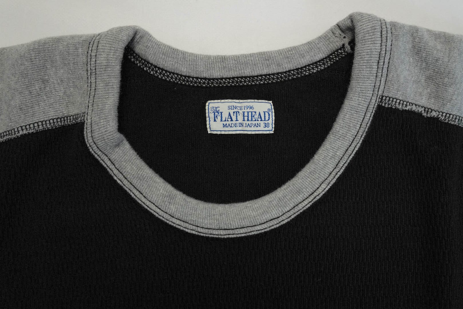 The Flat Head "Panneled" L/S Thermal Shirt (Black X Grey)