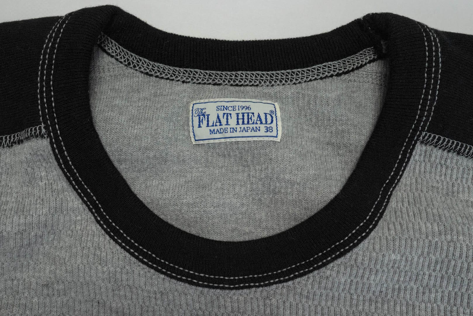 The Flat Head "Panneled" L/S Thermal Shirt (Grey X Black)