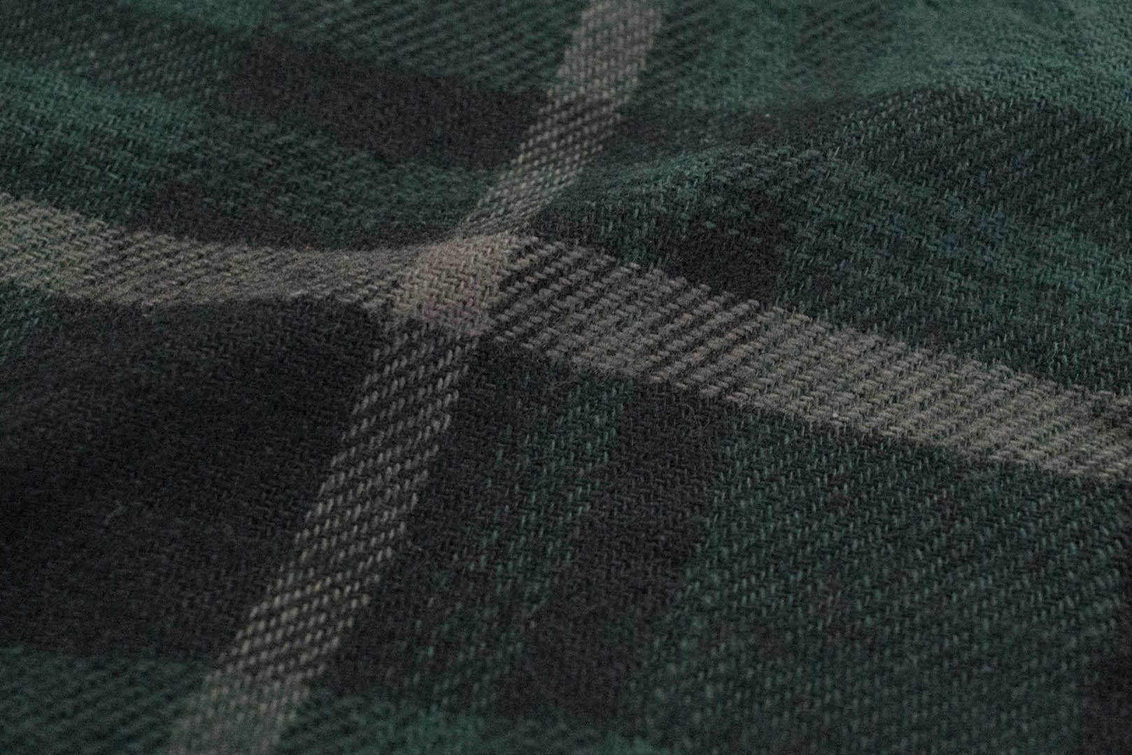 The Strike Gold 11oz Tartan Check Flannel Early Workshirt (Dark Green X Navy)
