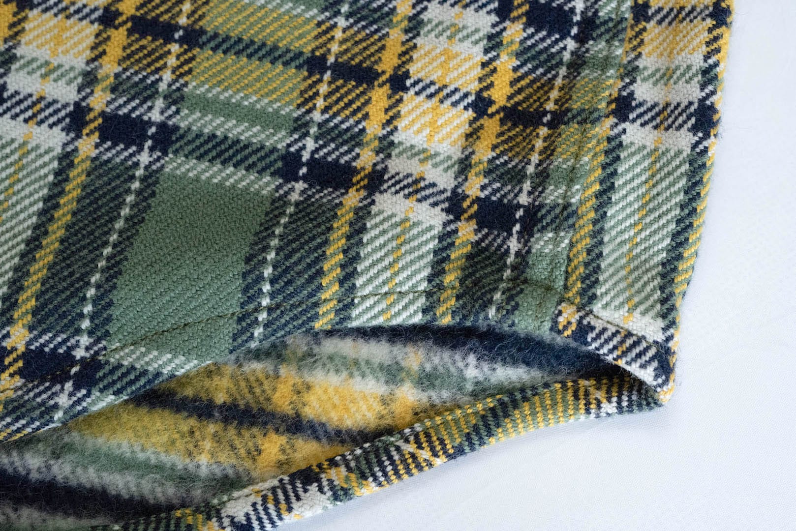 Iron Heart Ultra-Heavy Flannel Tartan Check Western Shirt (Wheat Grass)