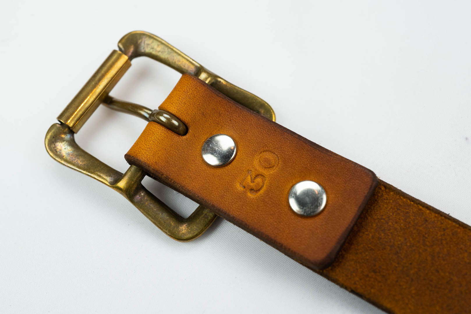 Stevenson Overall Co. Tan Narrow Cowhide Belt (Special Edition)