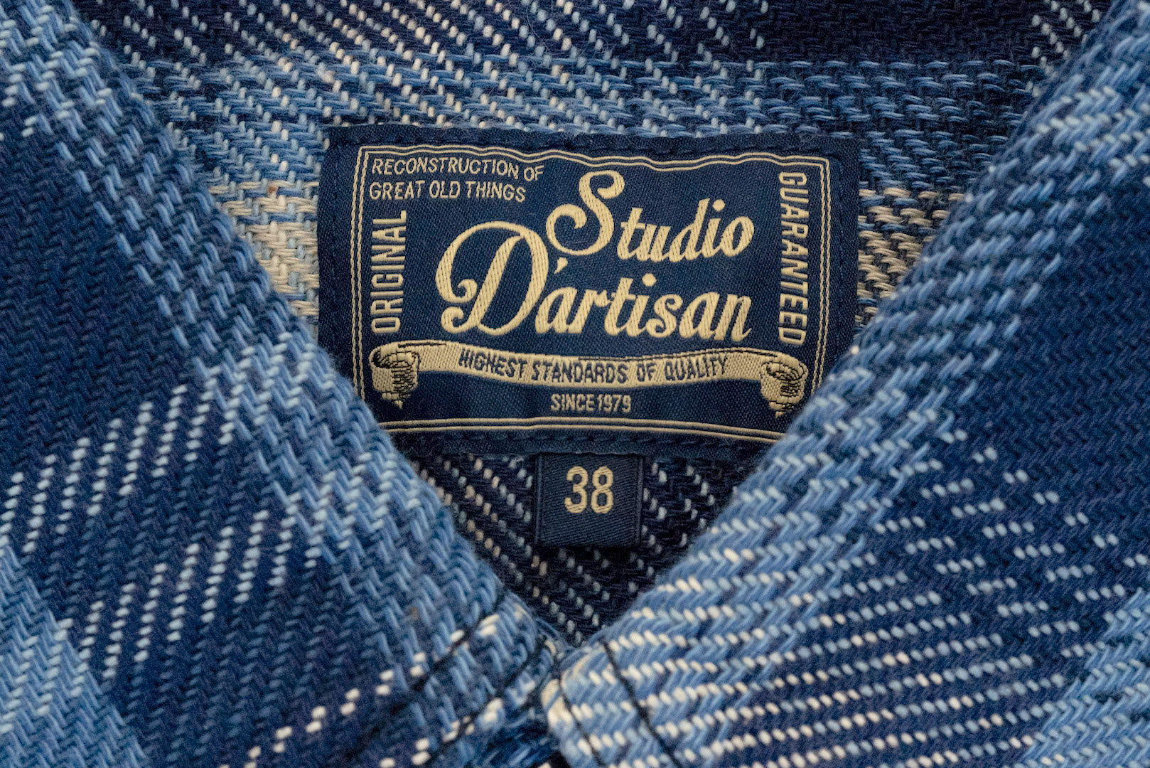 Studio D'Artisan 8oz 'All-Season' Indigo Flannel Workshirt