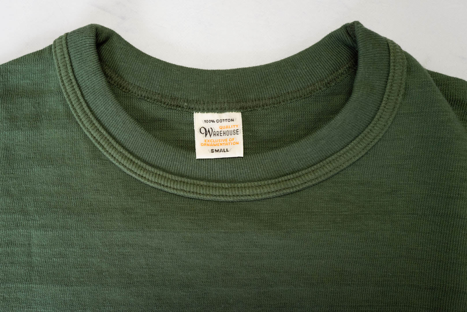 Warehouse X CORLECTION 5.5oz 'Traphouse' "Bamboo Textured" Tee (Olive)