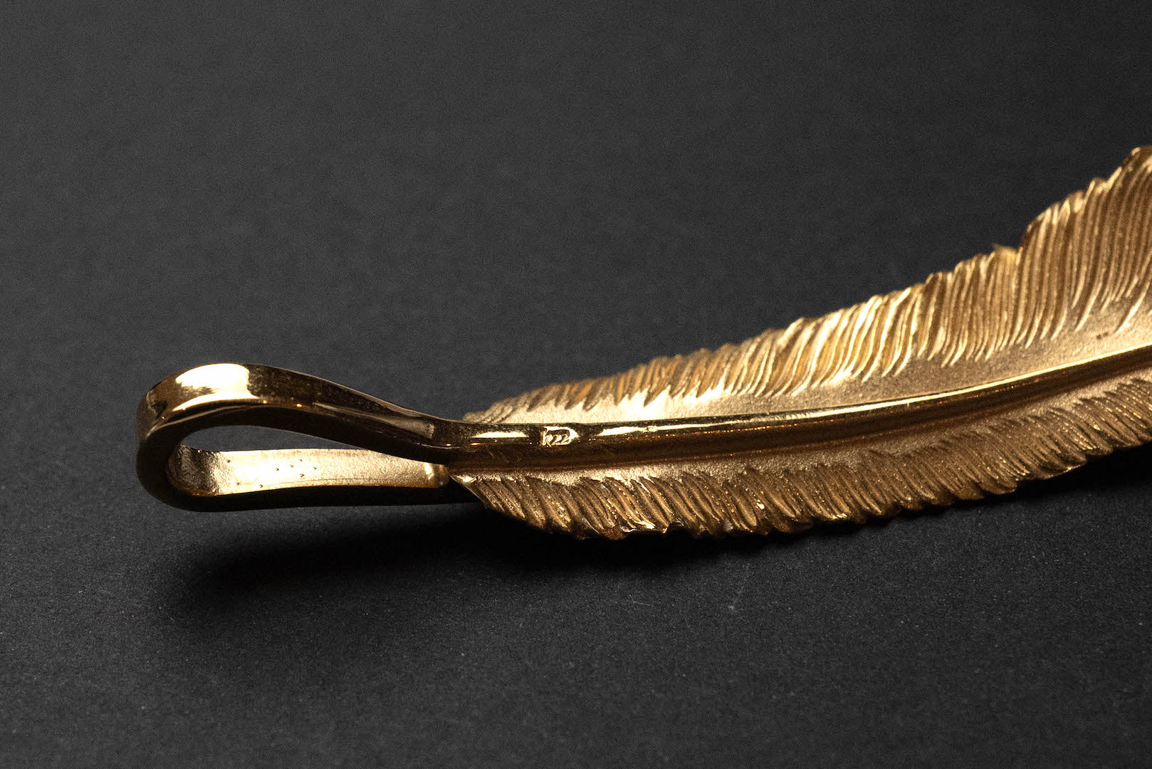 Legend 22K Gold Ultimate "Large Feather" Pendant