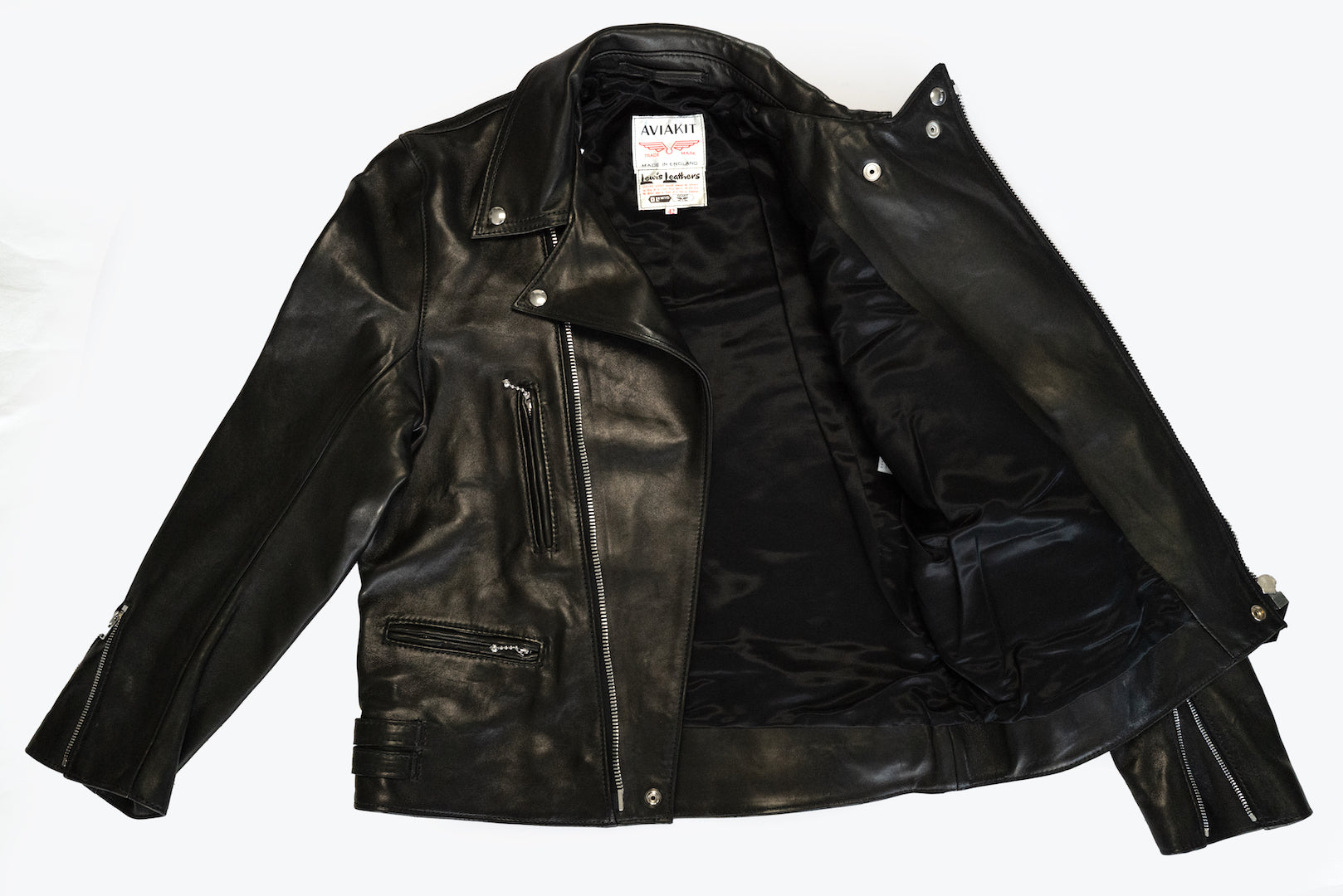 Lewis Leathers Black Sheepskin Lightning 402T (Tight fit) - CORLECTION