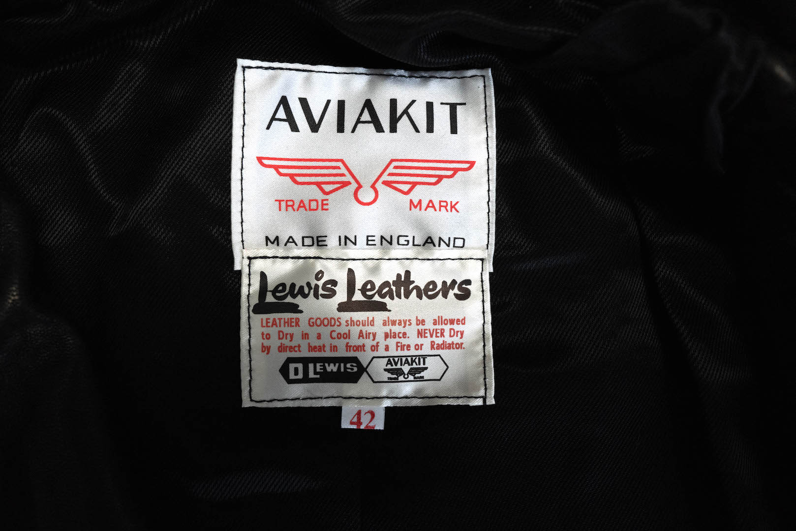 Lewis Leathers Black Sheepskin Lightning 402T (Tight fit)