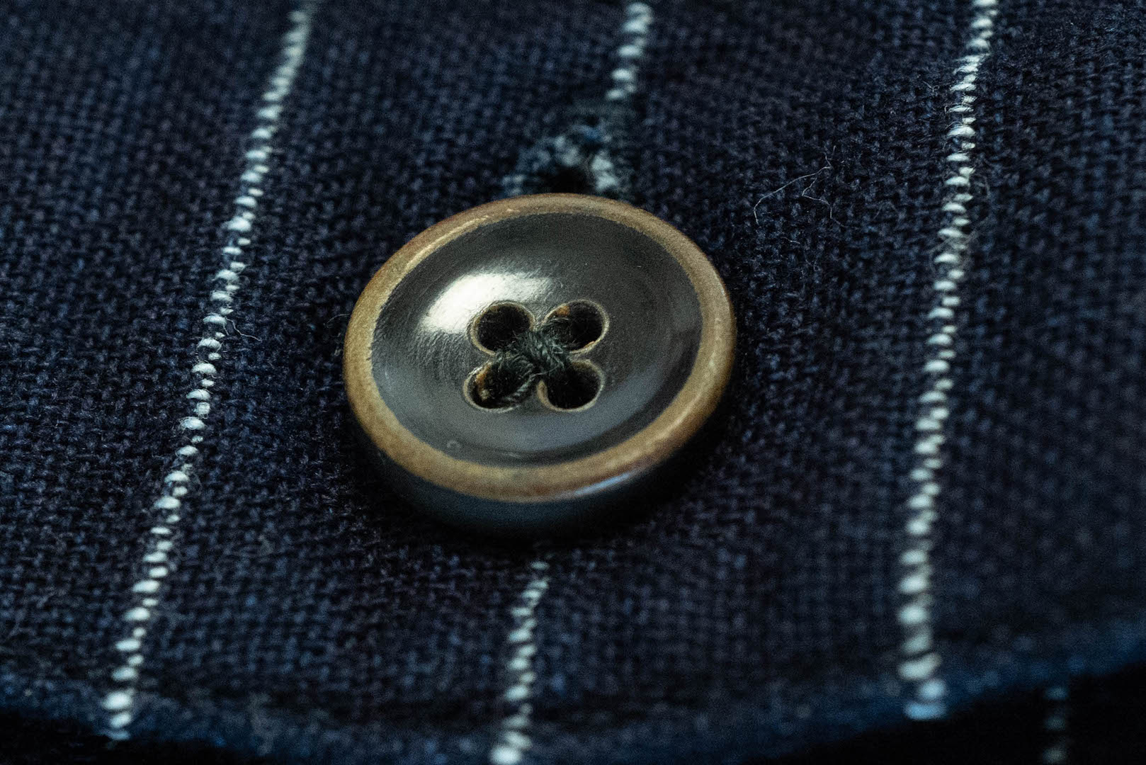 Pure Blue Japan Indigo Striped Wabash Gauze C.P.O Shirt